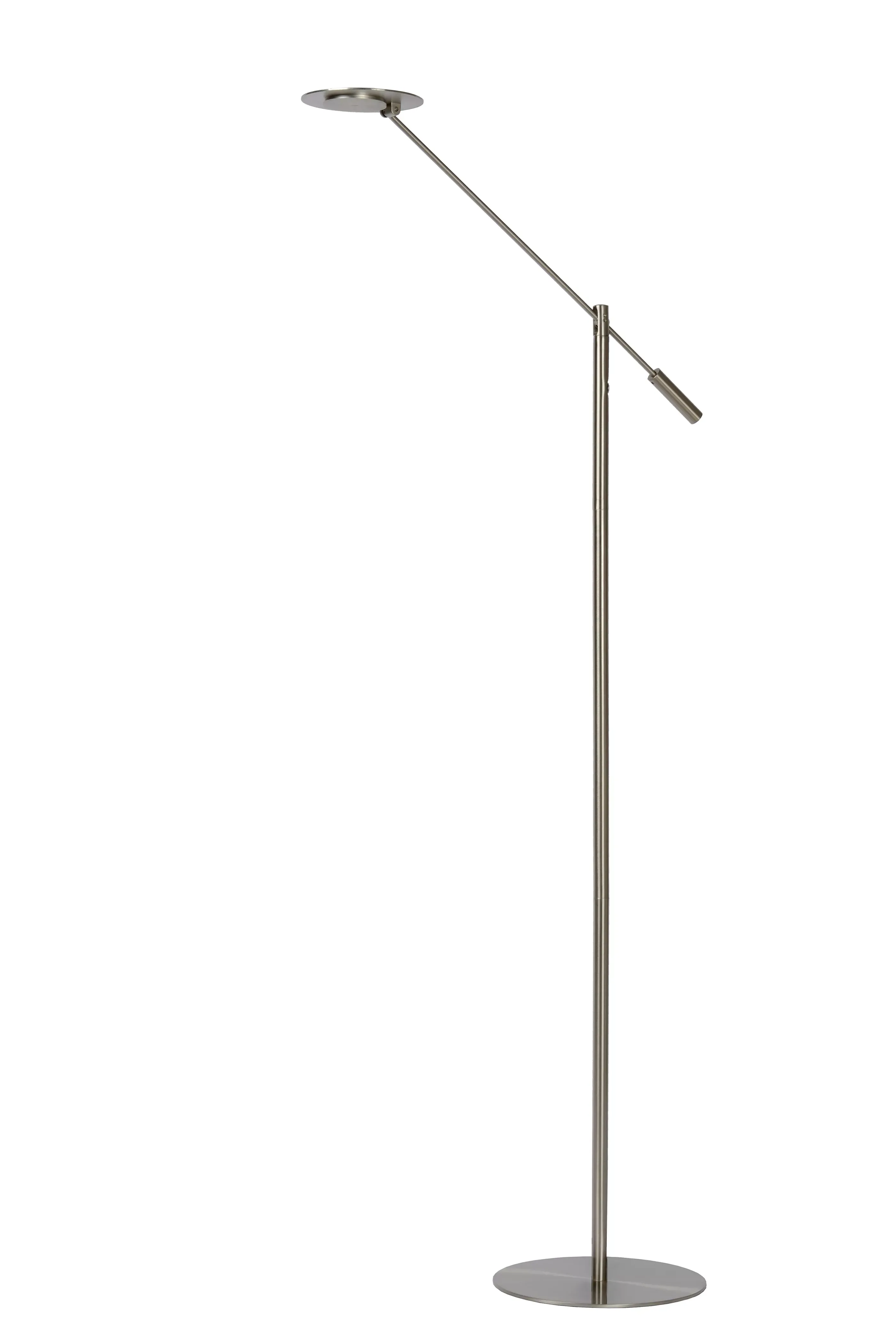 Online ANSELMO - Leeslamp - Ø 25 cm - LED Dimb. - 1x9W 3000K - Mat chroom Staande Lampen