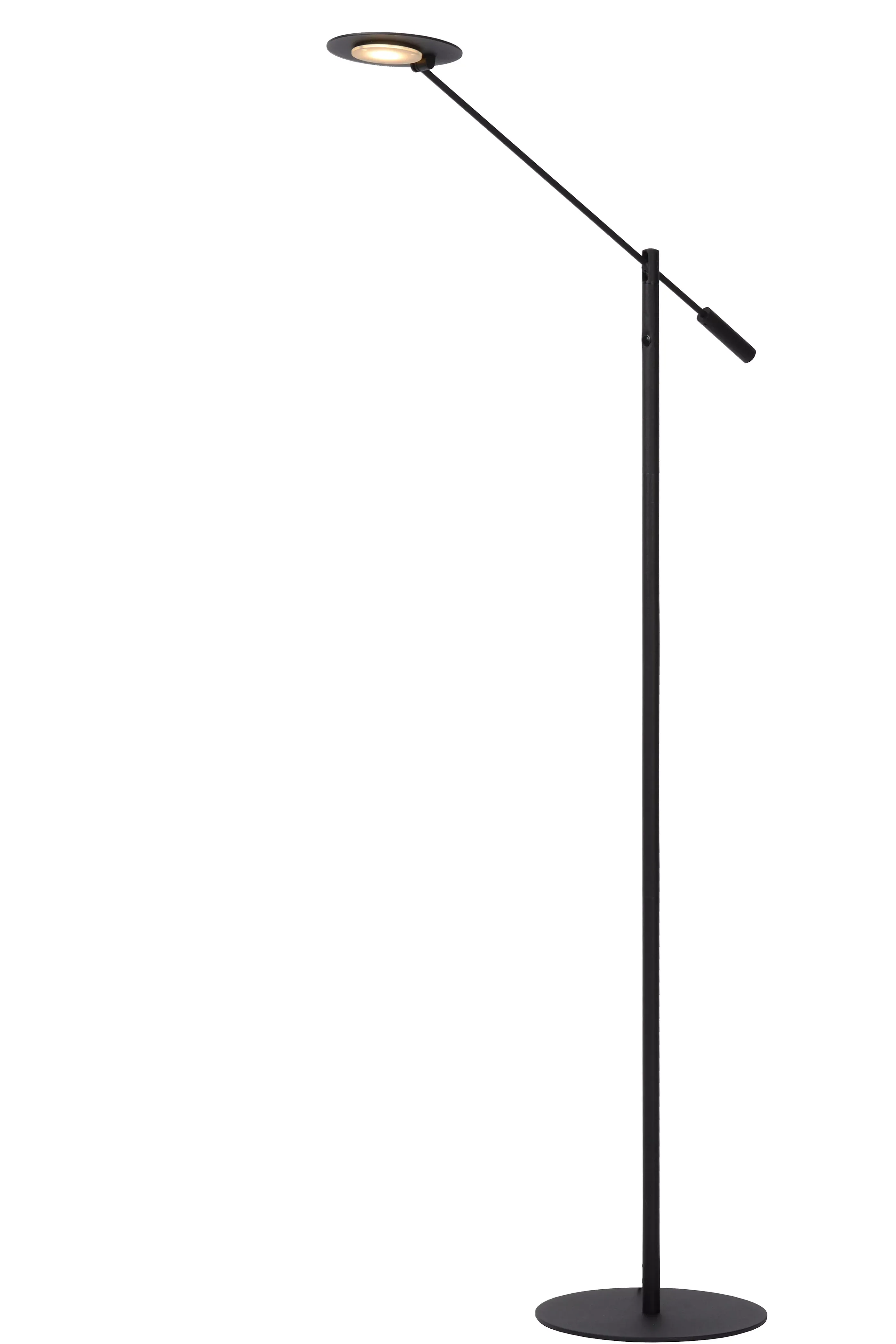 Clearance ANSELMO - Leeslamp - Ø 25 cm - LED Dimb. - 1x9W 3000K - Zwart Staande Lampen
