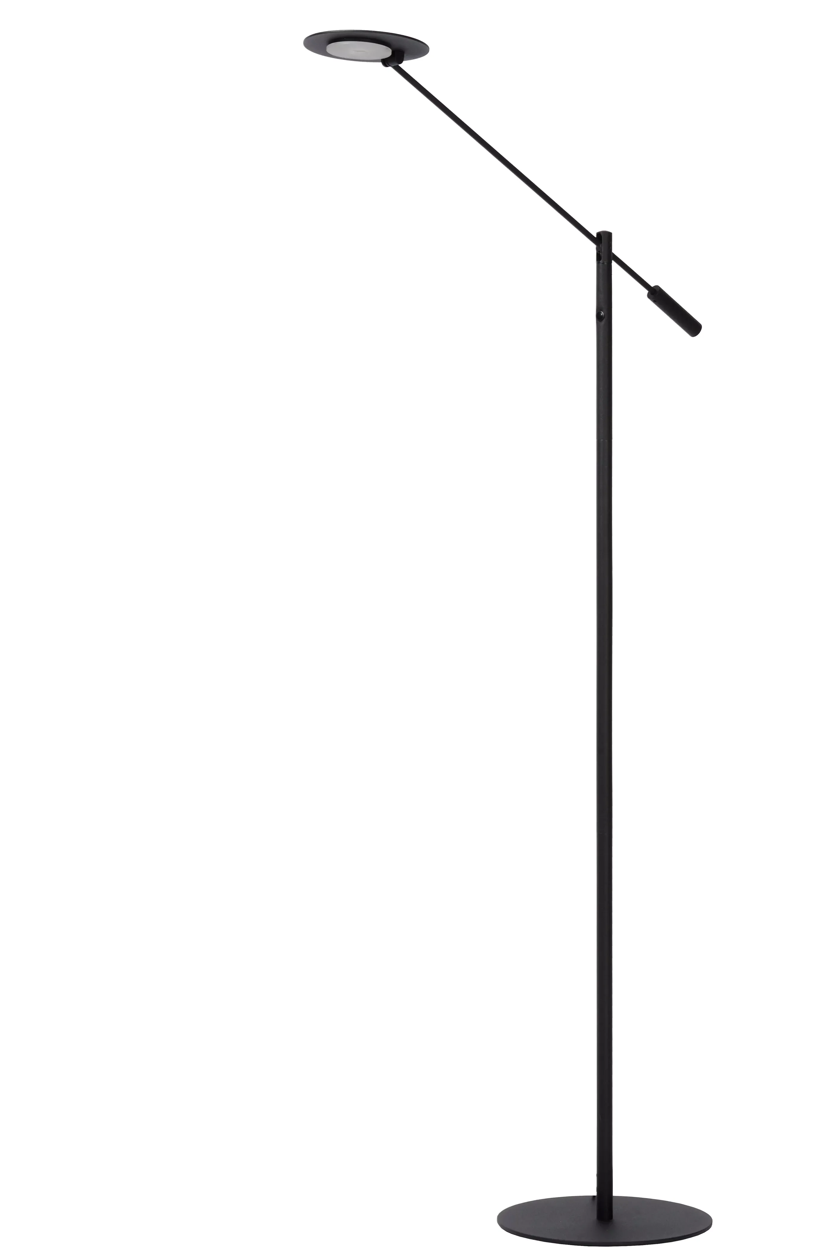 Clearance ANSELMO - Leeslamp - Ø 25 cm - LED Dimb. - 1x9W 3000K - Zwart Staande Lampen