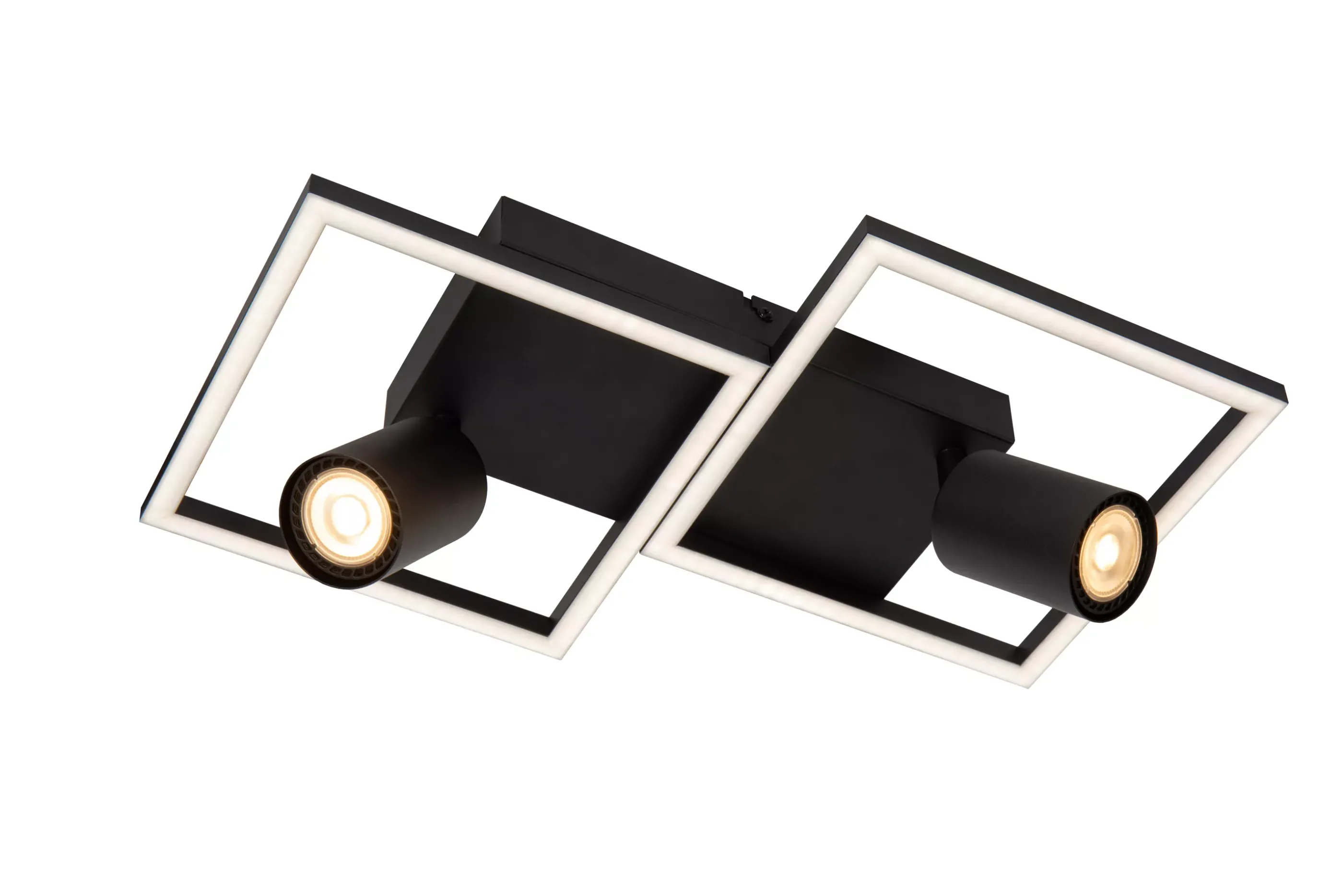 Shop ARIANNE - Plafonnière - LED - 2xGeïntegreerde LED - 2xGU10 - Zwart Plafondlampen