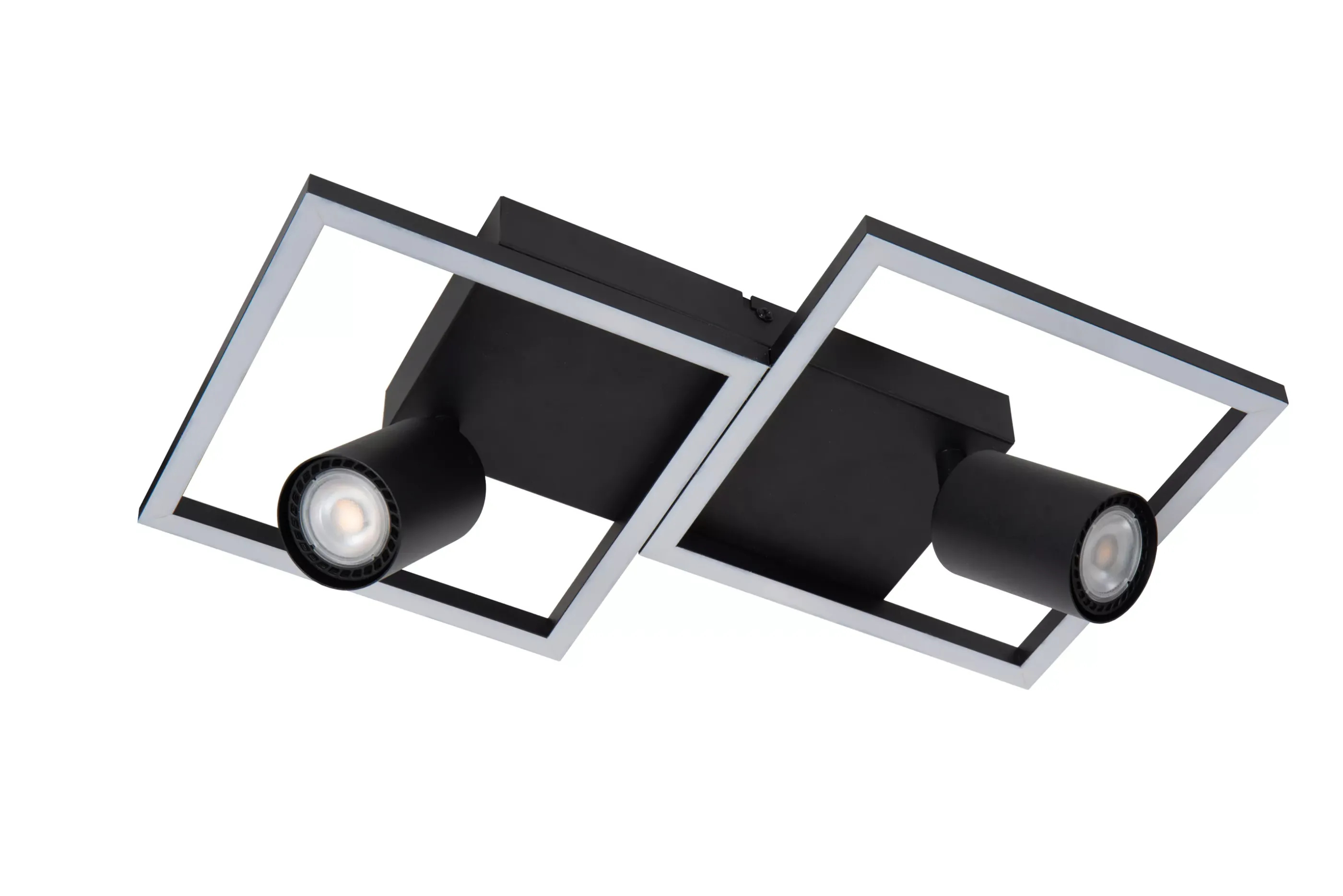 Shop ARIANNE - Plafonnière - LED - 2xGeïntegreerde LED - 2xGU10 - Zwart Plafondlampen