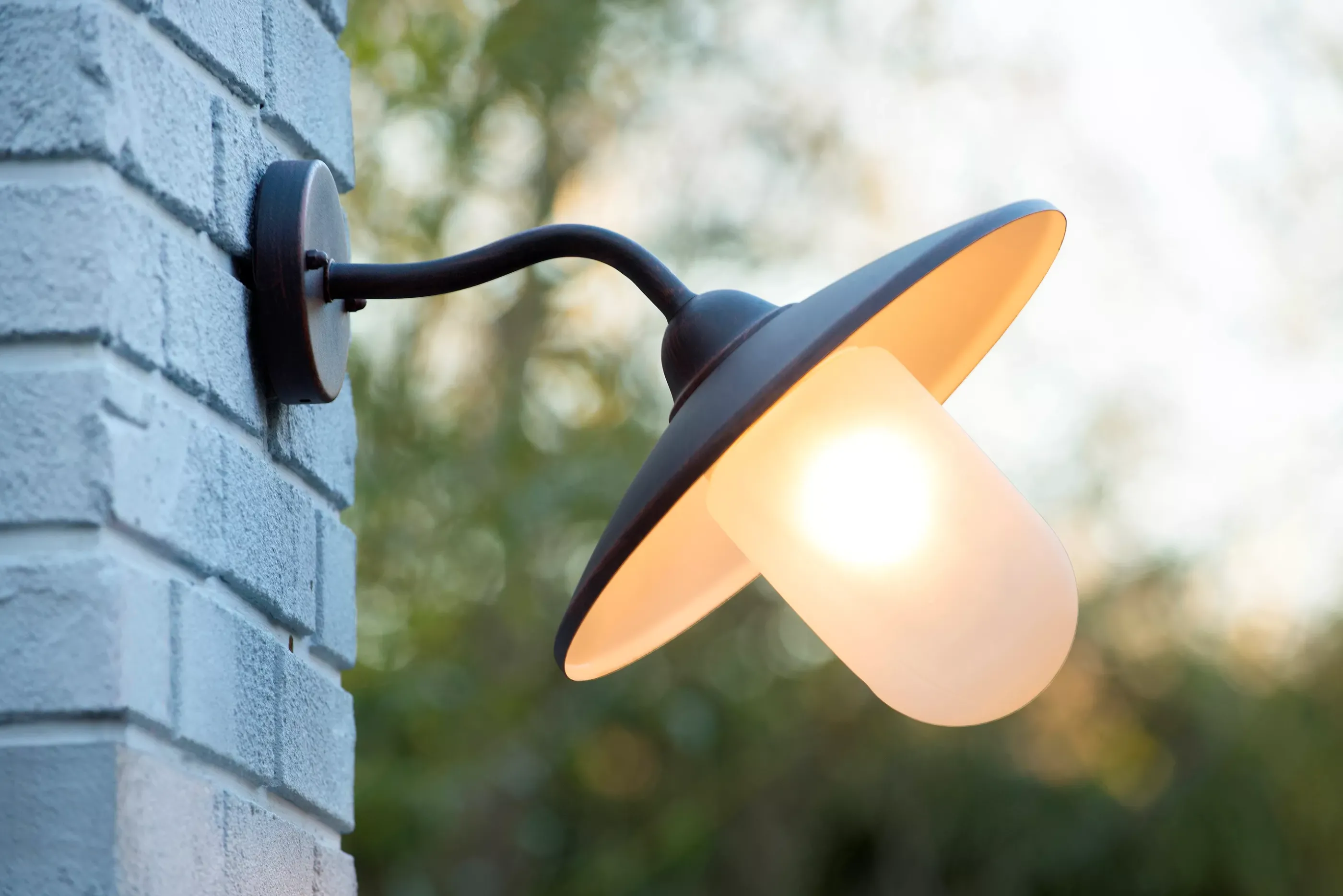 Discount ARUBA - Wandlamp Binnen/Buiten - Ø 30 cm - 1xE27 - IP44 - Roest bruin Wandverlichting Buiten