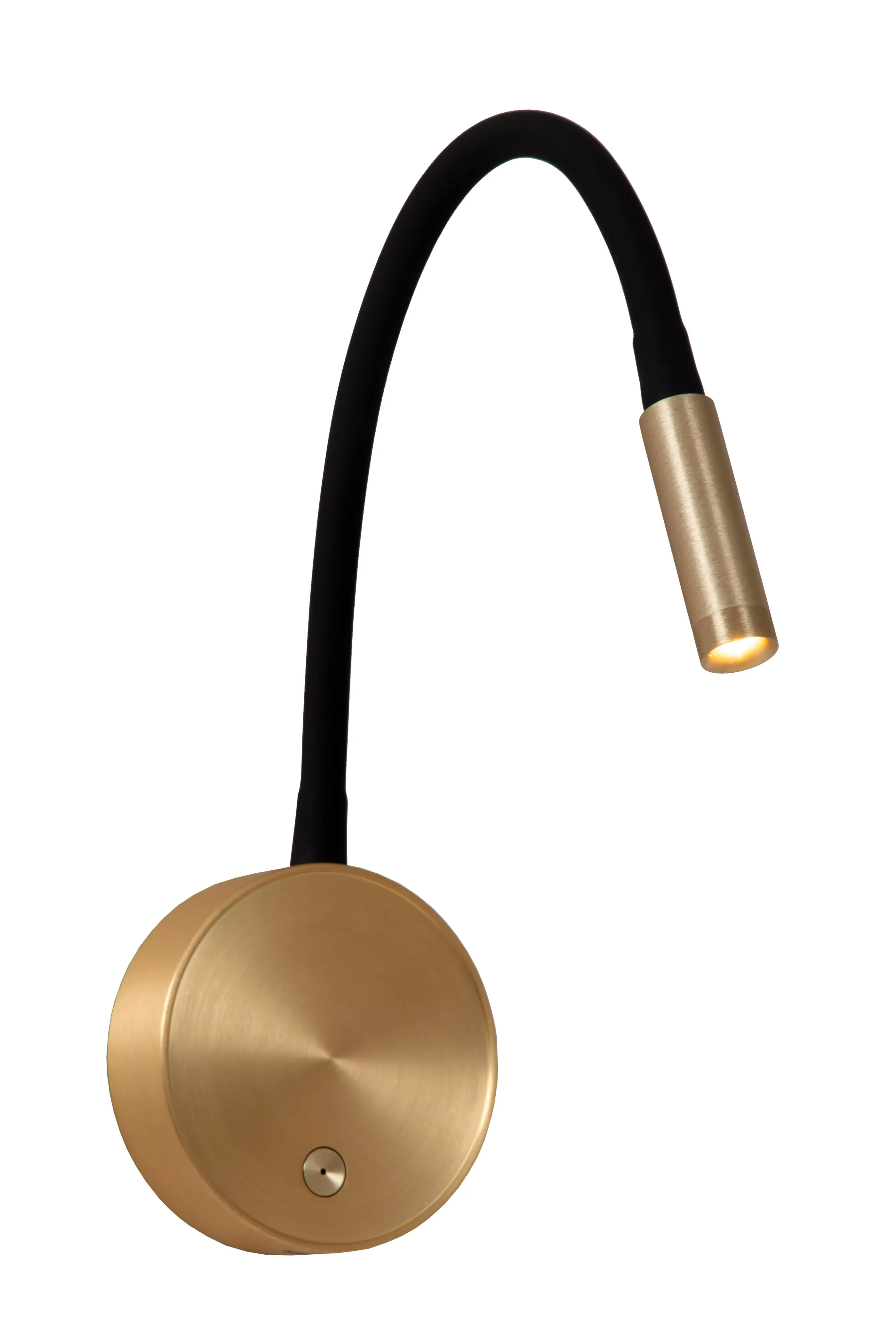 Clearance ASJA - Oplaadbare Wandspot / Wandlamp - Accu/Batterij - LED 3 StepDim - 1x3W 2700K - Mat Goud / Messing Wandverlichting