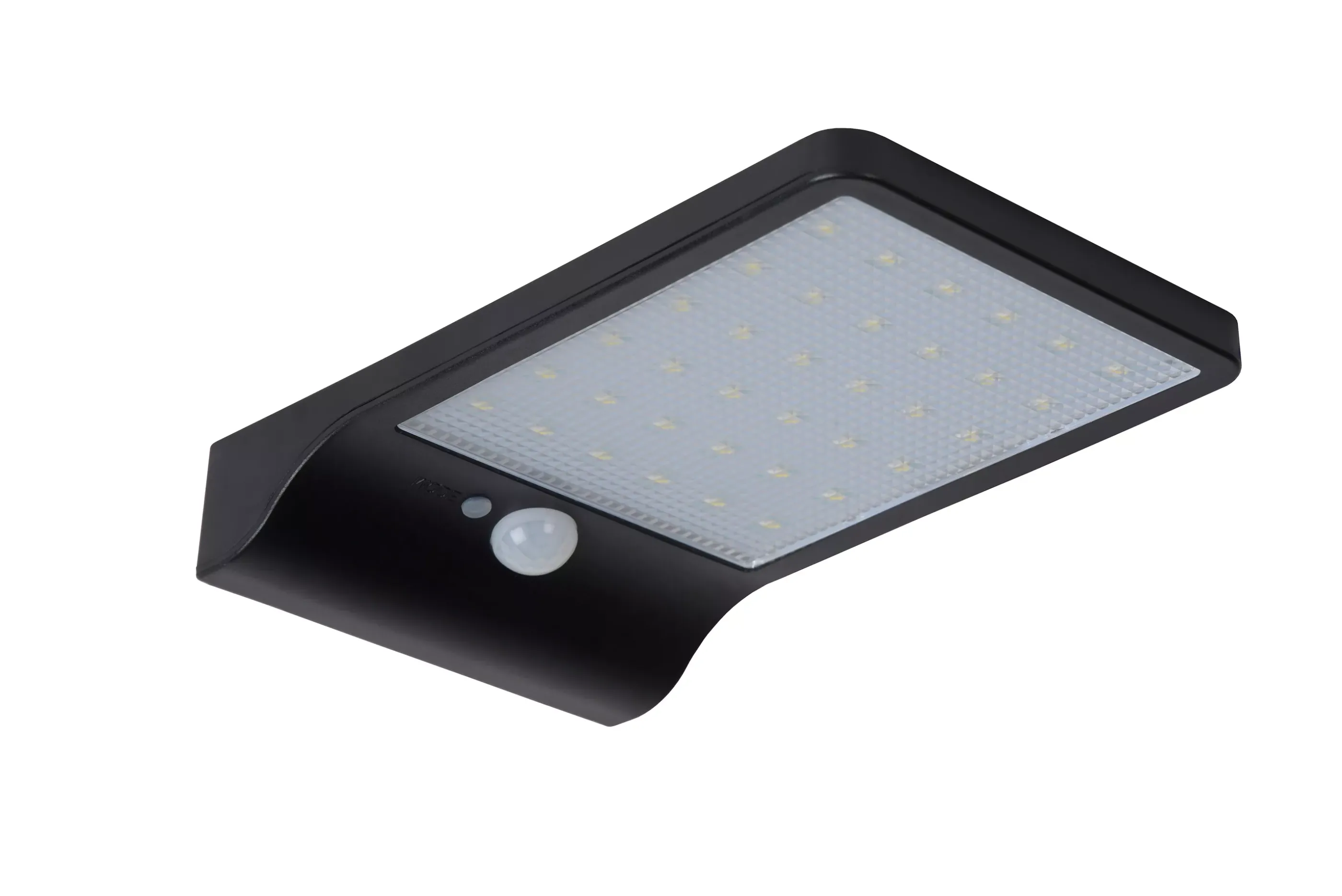 Hot BASIC - Wandlamp - Zonne-energie - LED - 1x3W 2700K - IP44 - Beweging & dag/nacht sensor - Zwart Wandverlichting Buiten