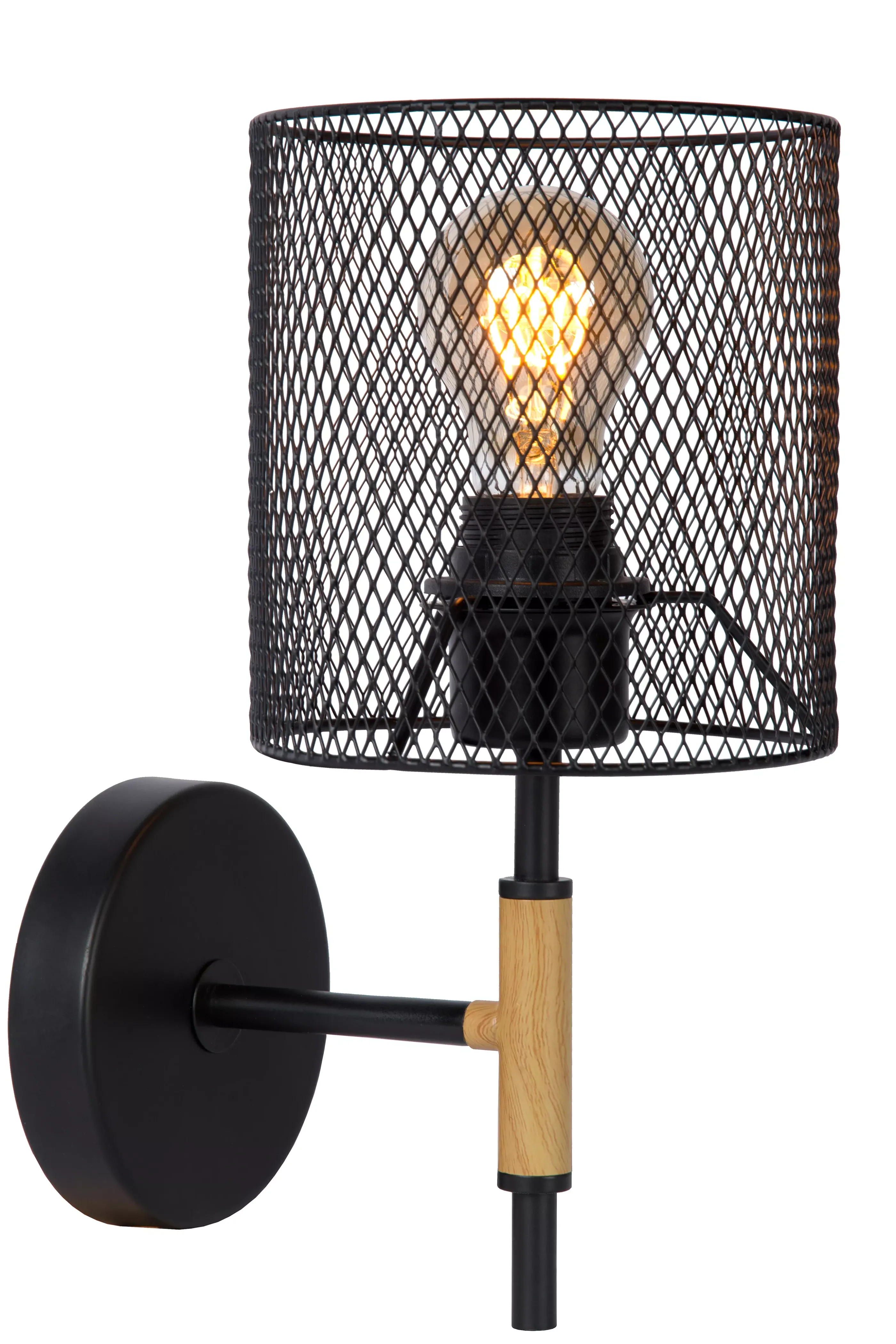 Discount BASKETT - Wandlamp - 1xE27 - Zwart Wandverlichting