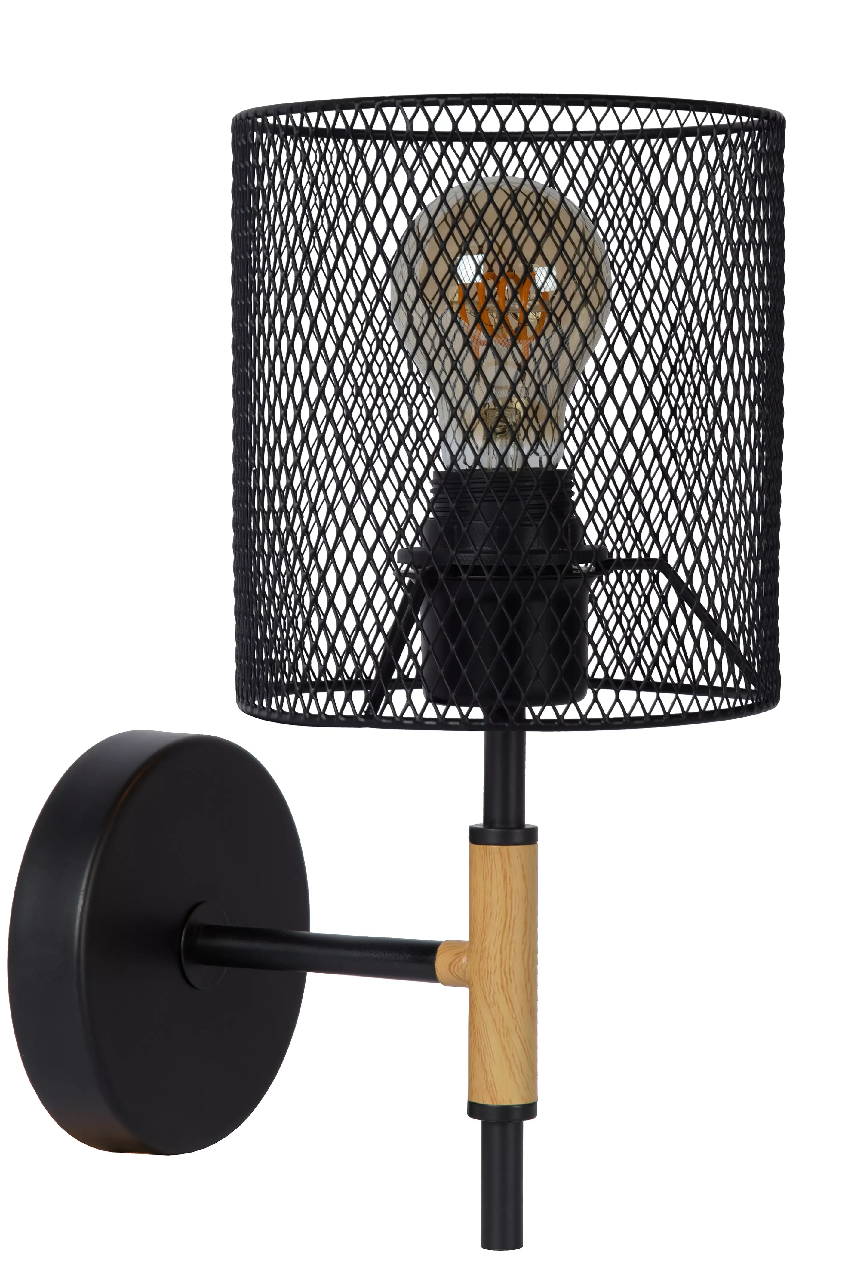 Discount BASKETT - Wandlamp - 1xE27 - Zwart Wandverlichting