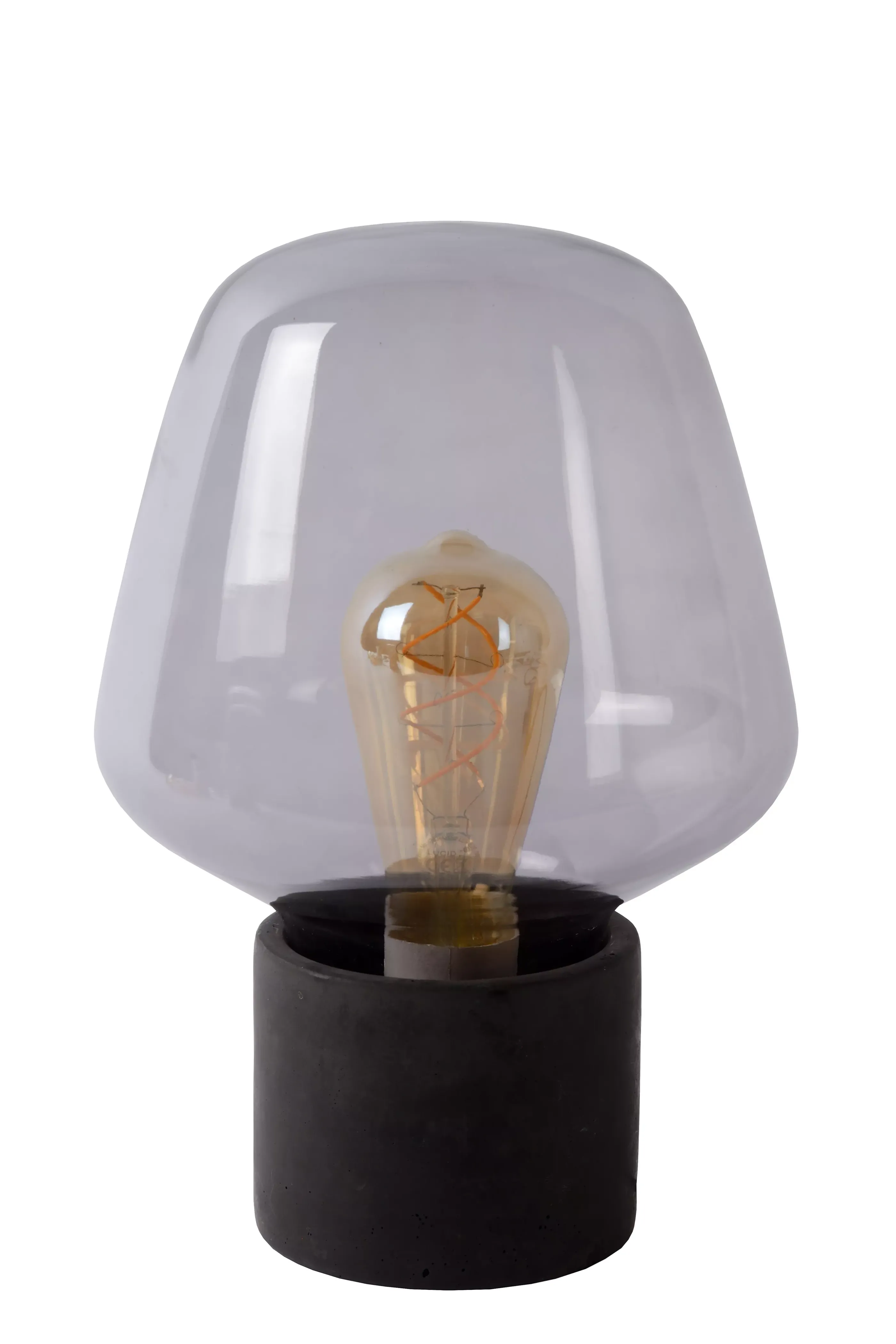 Outlet BECKY - Tafellamp - Ø 20 cm - 1xE27 - Fumé Tafellampen