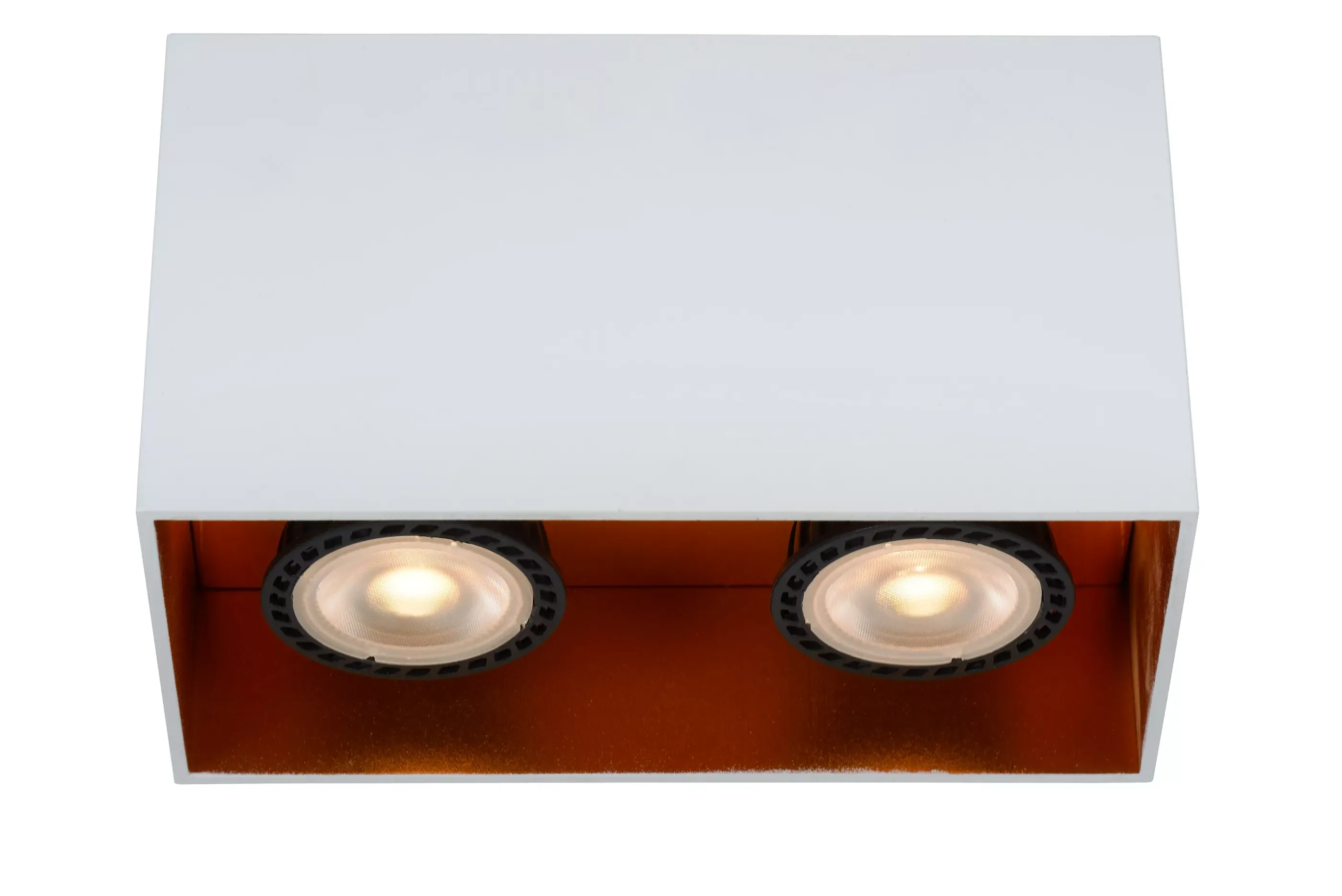 Outlet BIDO - Plafondspot - 2xGU10 - Wit Plafondlampen
