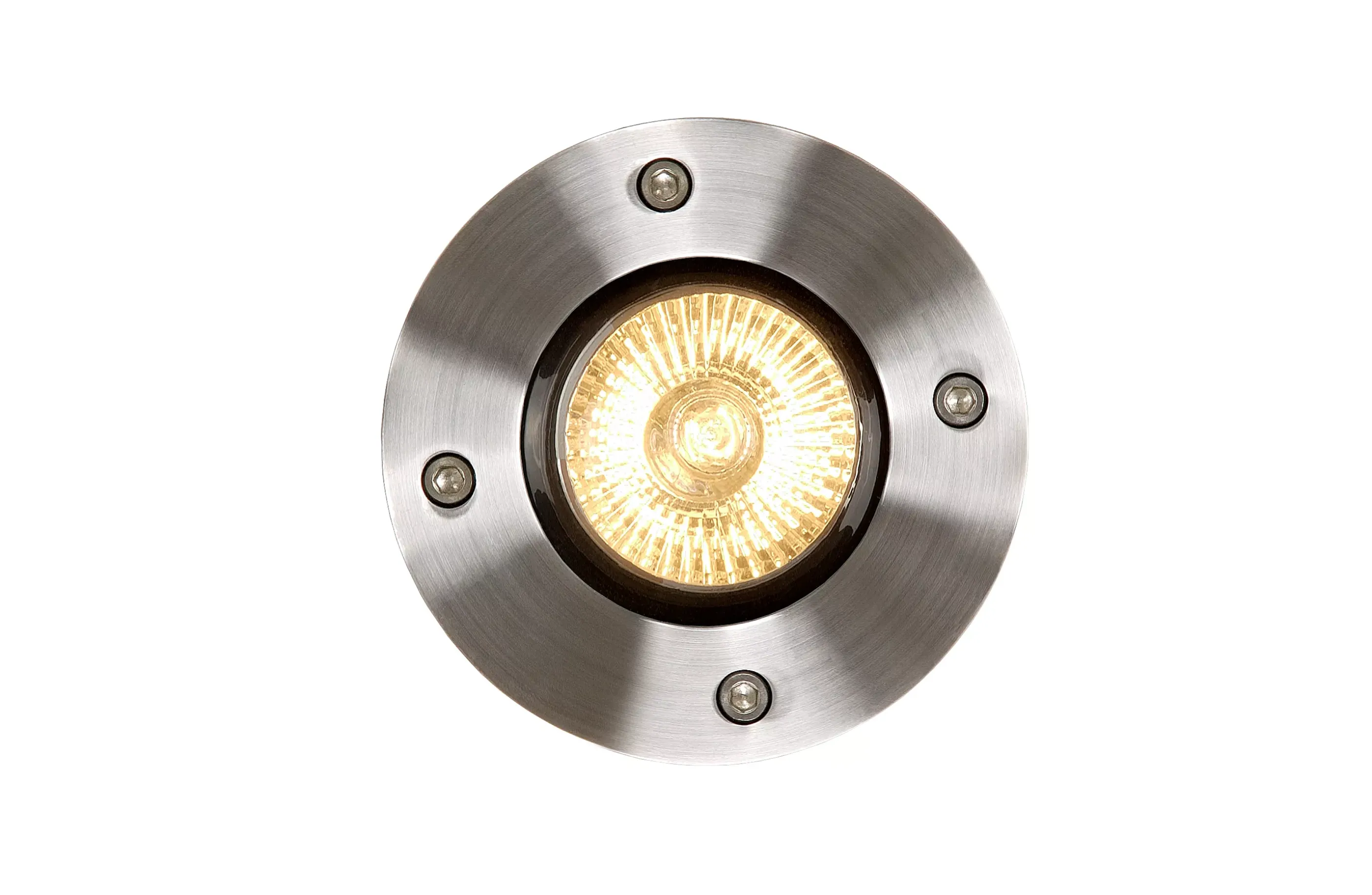 Online BILTIN - Grondspot Binnen/Buiten - Ø 10,8 cm - 1xGU10 - IP67 - Mat chroom Inbouwverlichting Buiten