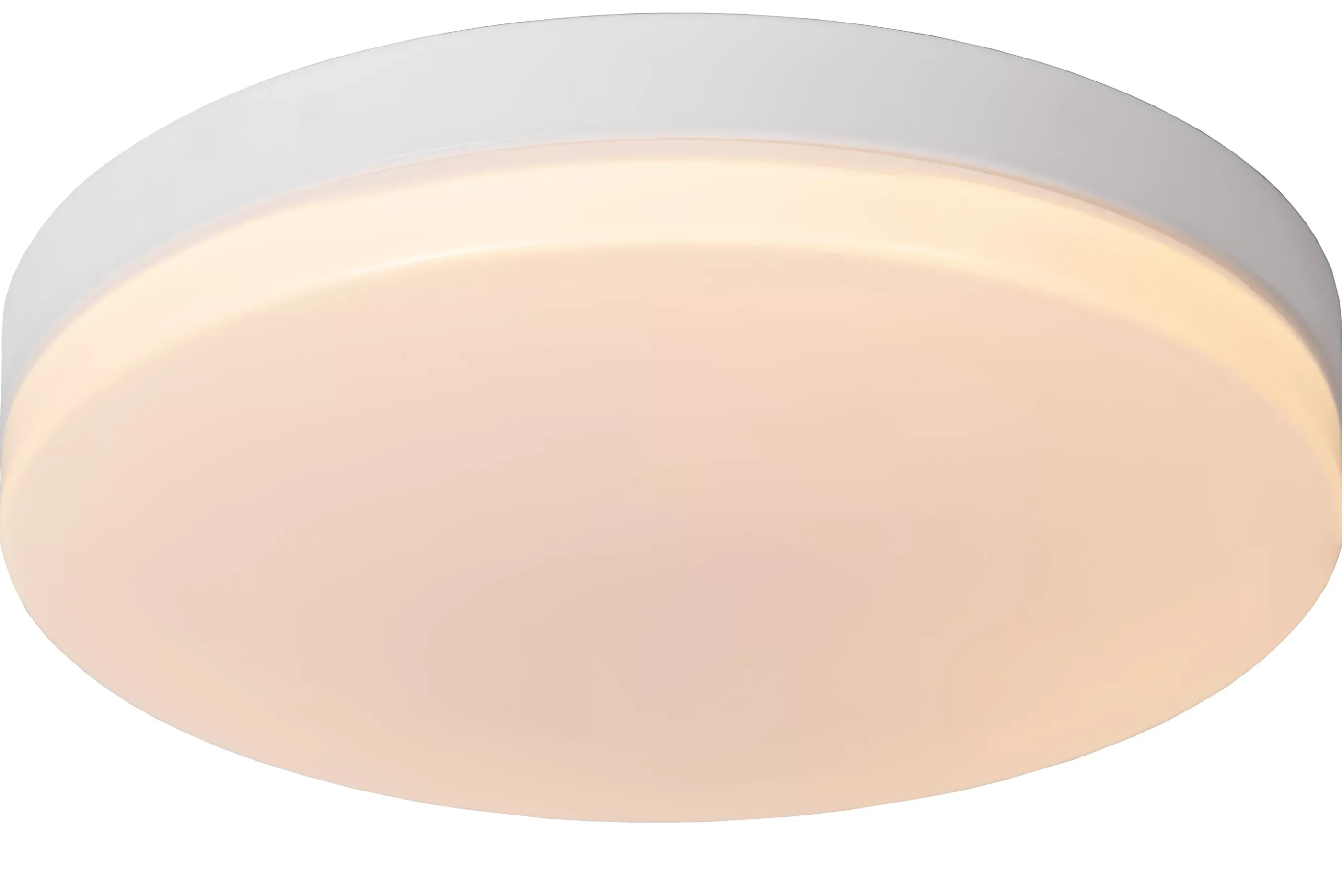 Fashion BISKIT - Plafonnière Badkamer - Ø 40 cm - LED - 1x36W 2700K - IP44 - Beweging & dag/nacht sensor - Wit Plafondlampen