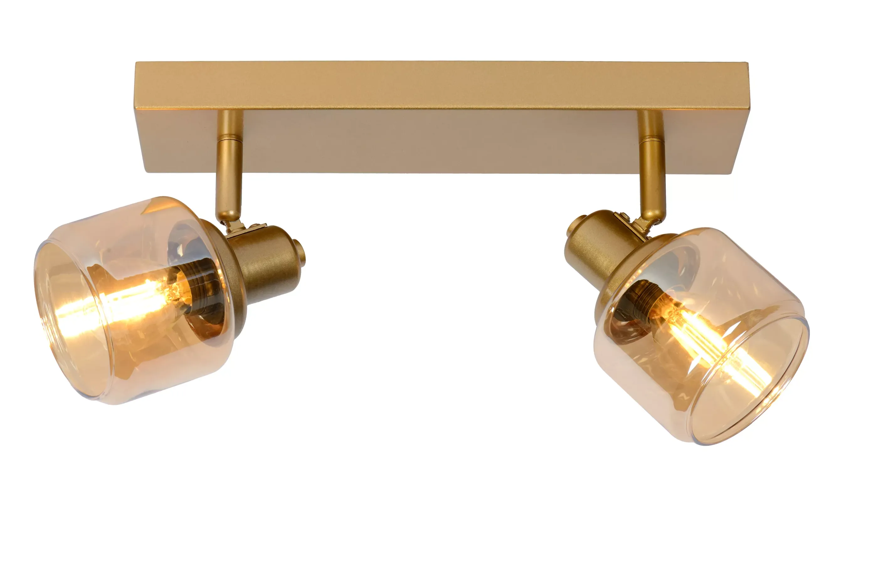 Sale BJORN - Plafondspot - 2xE14 - Mat Goud / Messing Plafondlampen