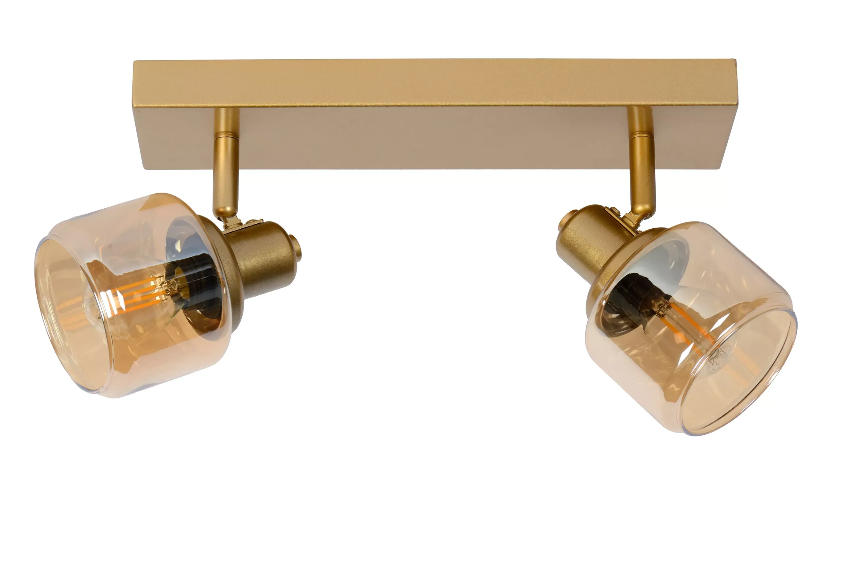 Sale BJORN - Plafondspot - 2xE14 - Mat Goud / Messing Plafondlampen
