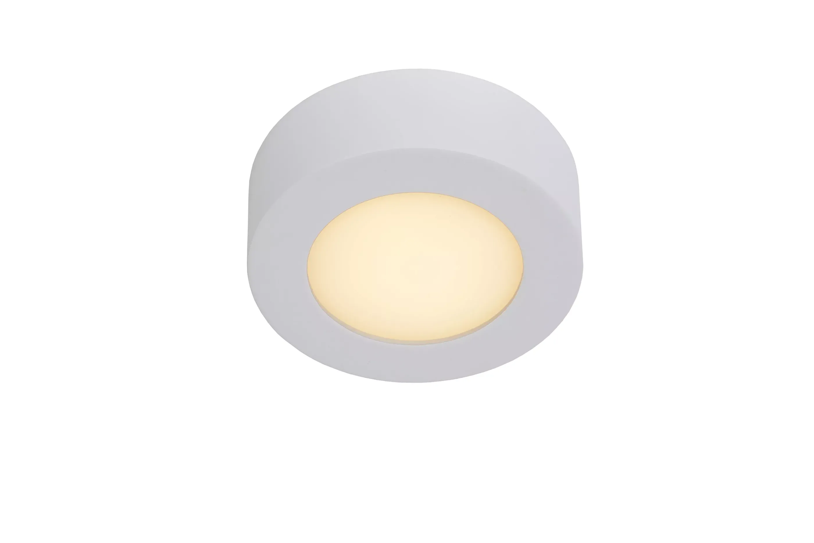 Flash Sale BRICE-LED - Plafonnière Badkamer - Ø 11,7 cm - LED Dimb. - 1x8W 3000K - IP44 - Wit Plafondlampen
