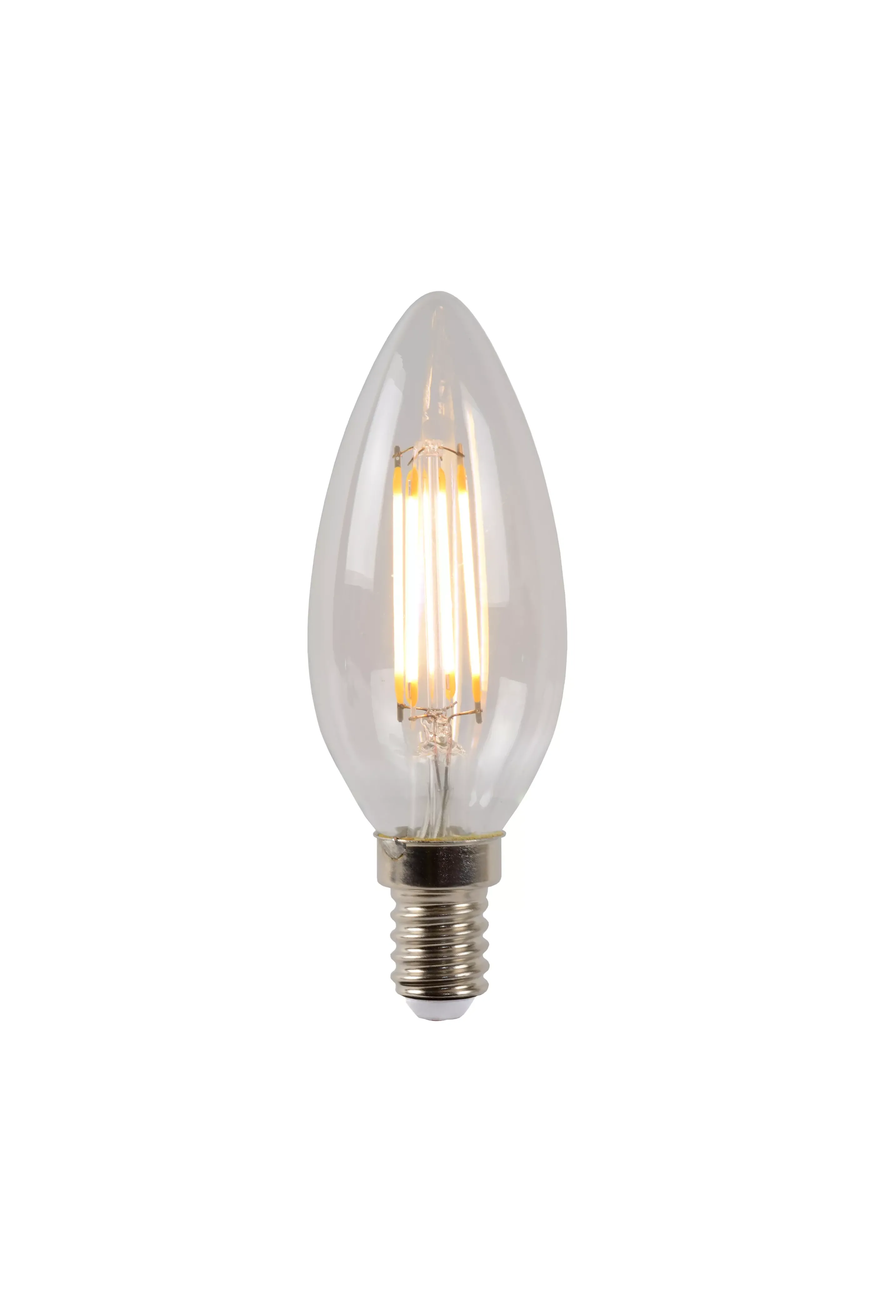 Flash Sale C35 - Filament lamp - Ø 3,5 cm - LED Dimb. - E14 - 1x4W 2700K - Transparant Kooldraadlampen