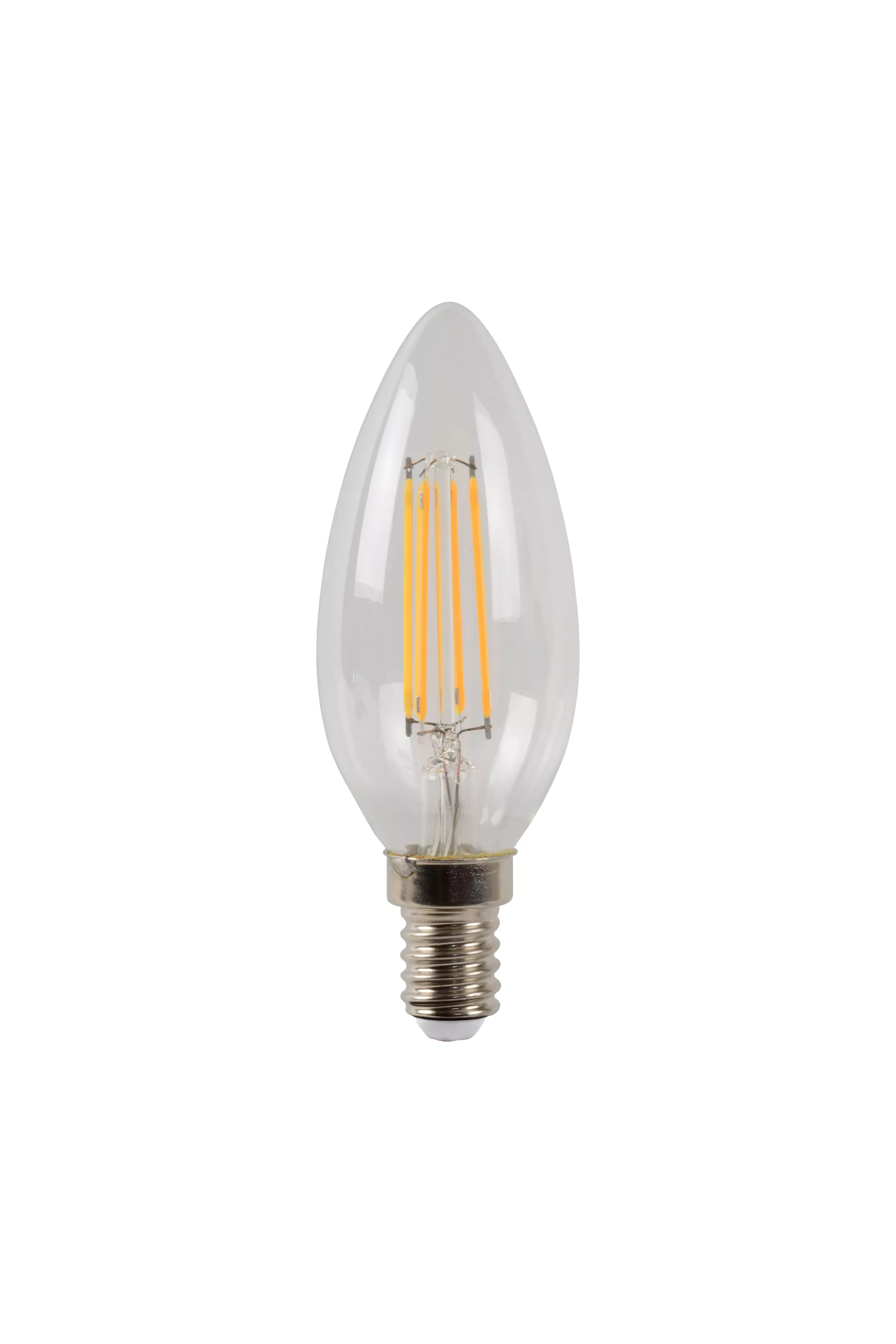 Flash Sale C35 - Filament lamp - Ø 3,5 cm - LED Dimb. - E14 - 1x4W 2700K - Transparant Kooldraadlampen