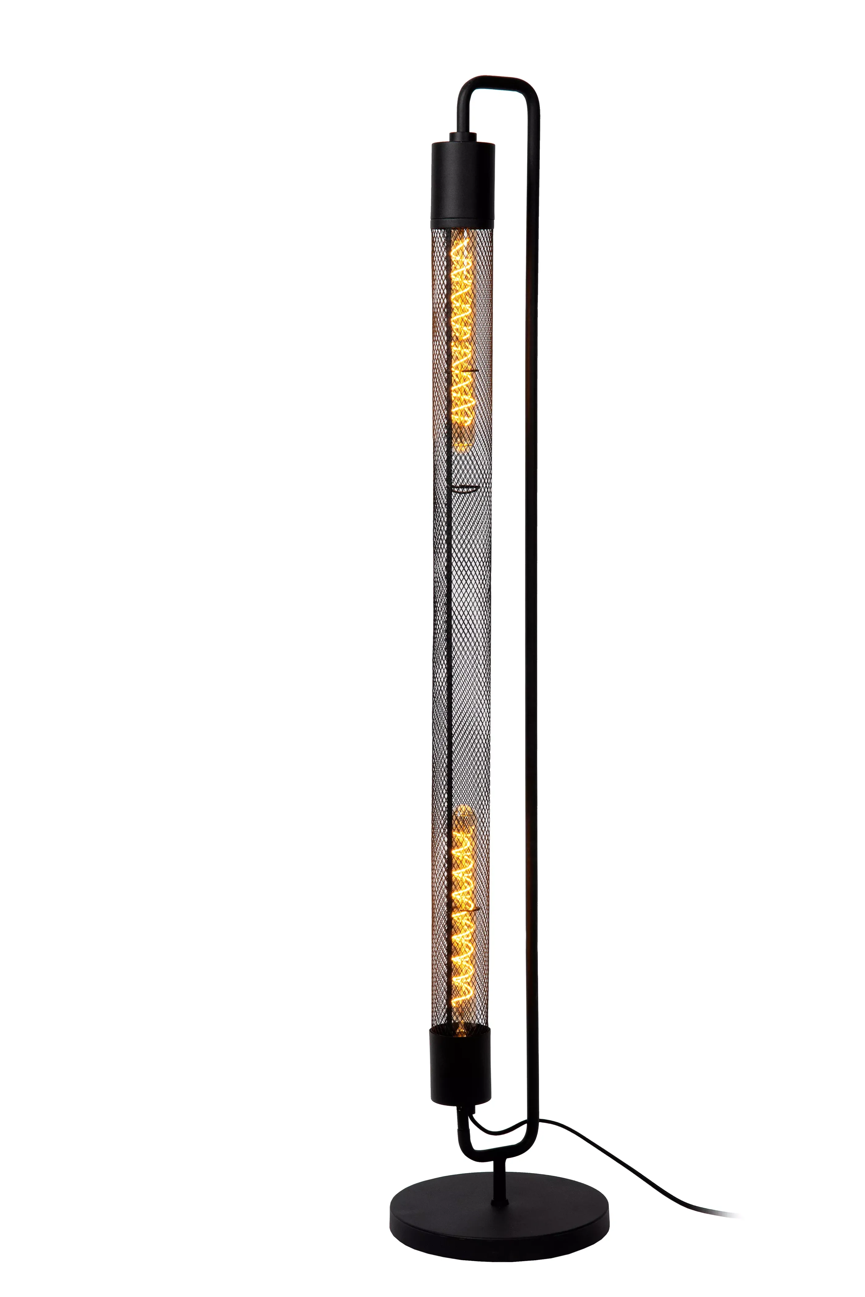 Discount CALIXT - Vloerlamp - 2xE27 - Zwart Staande Lampen