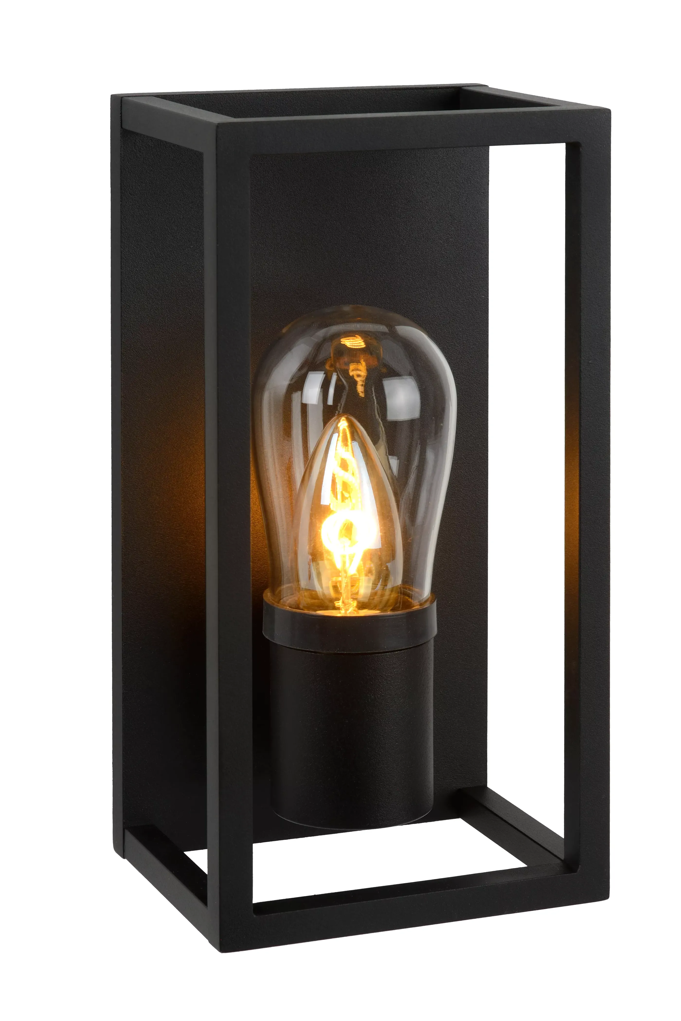 Online CARLYN - Wandlamp Badkamer - 1xE14 - IP54 - Zwart Wandverlichting