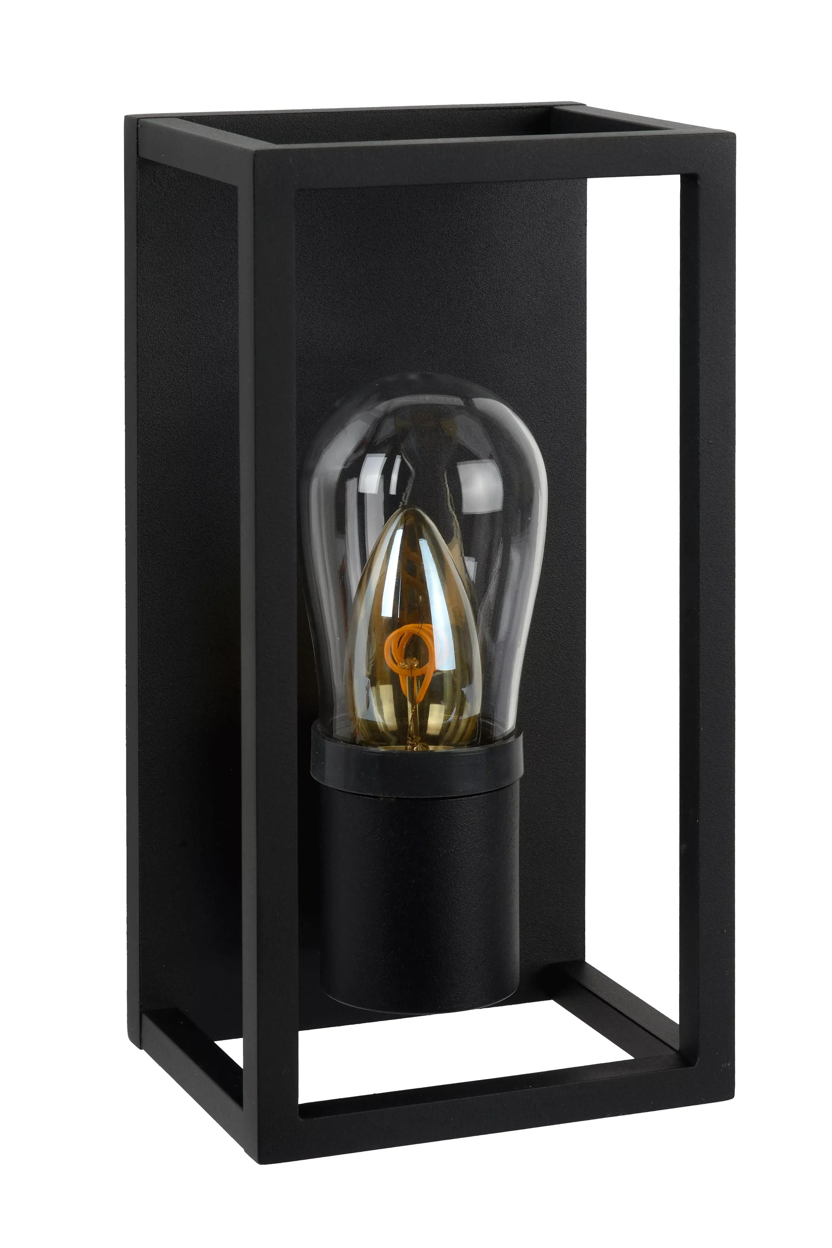Online CARLYN - Wandlamp Badkamer - 1xE14 - IP54 - Zwart Wandverlichting