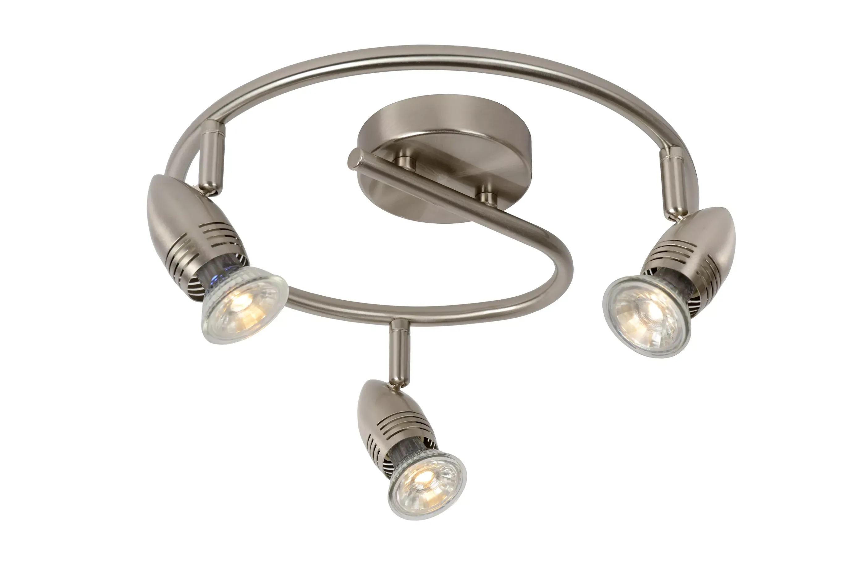 Discount CARO-LED - Plafondspot - Ø 31 cm - LED - GU10 - 3x5W 2700K - Mat chroom Plafondlampen