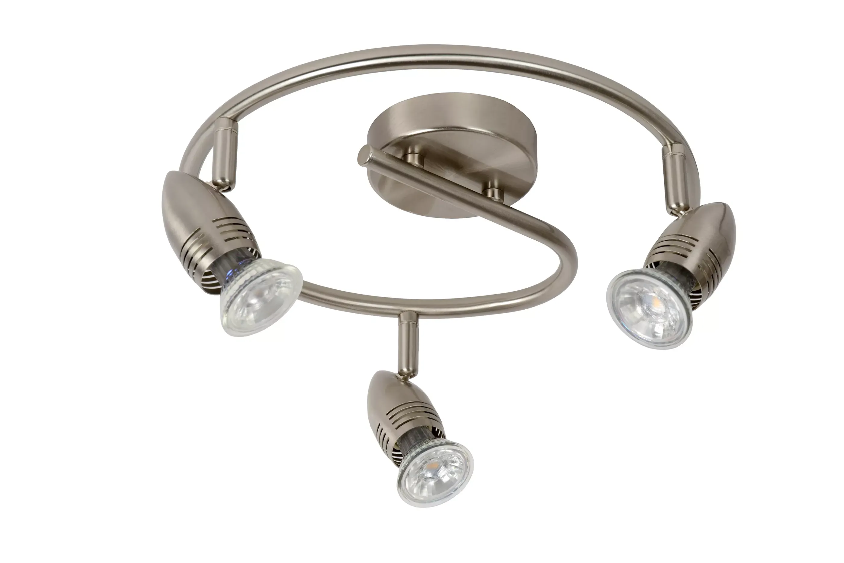 Discount CARO-LED - Plafondspot - Ø 31 cm - LED - GU10 - 3x5W 2700K - Mat chroom Plafondlampen