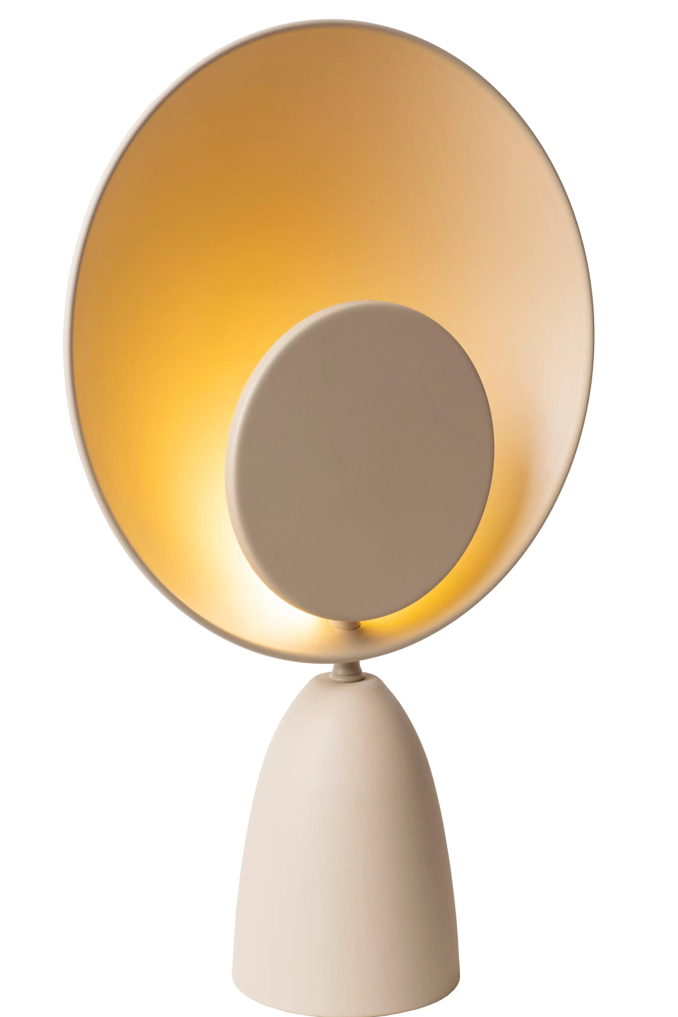 Online CASTAMAR - Tafellamp - Ø 25,5 cm - LED - 1x8W 2100K - Taupe Tafellampen