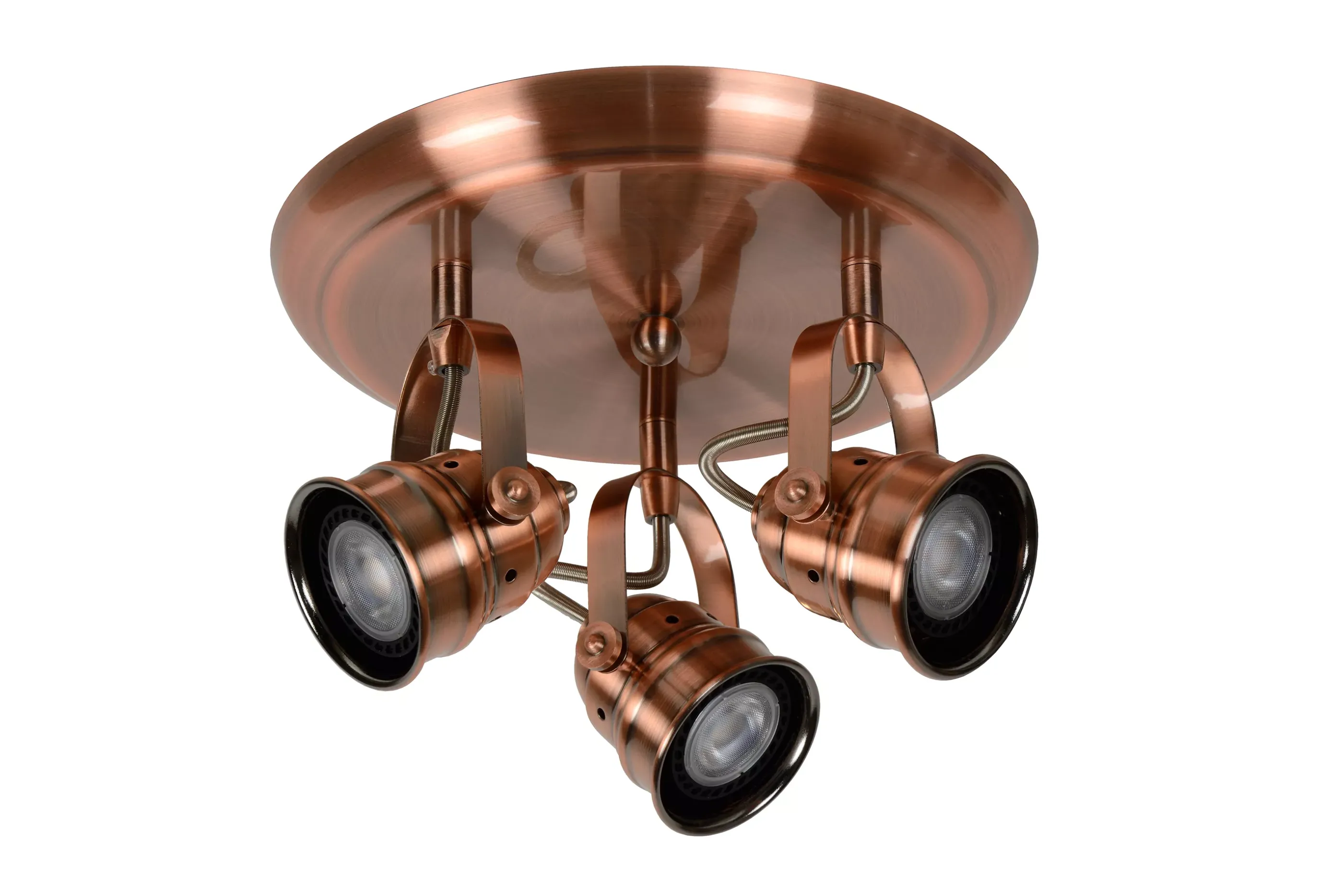 Clearance CIGAL - Plafondspot - LED - GU10 - 3x5W 2700K - Koper Plafondlampen