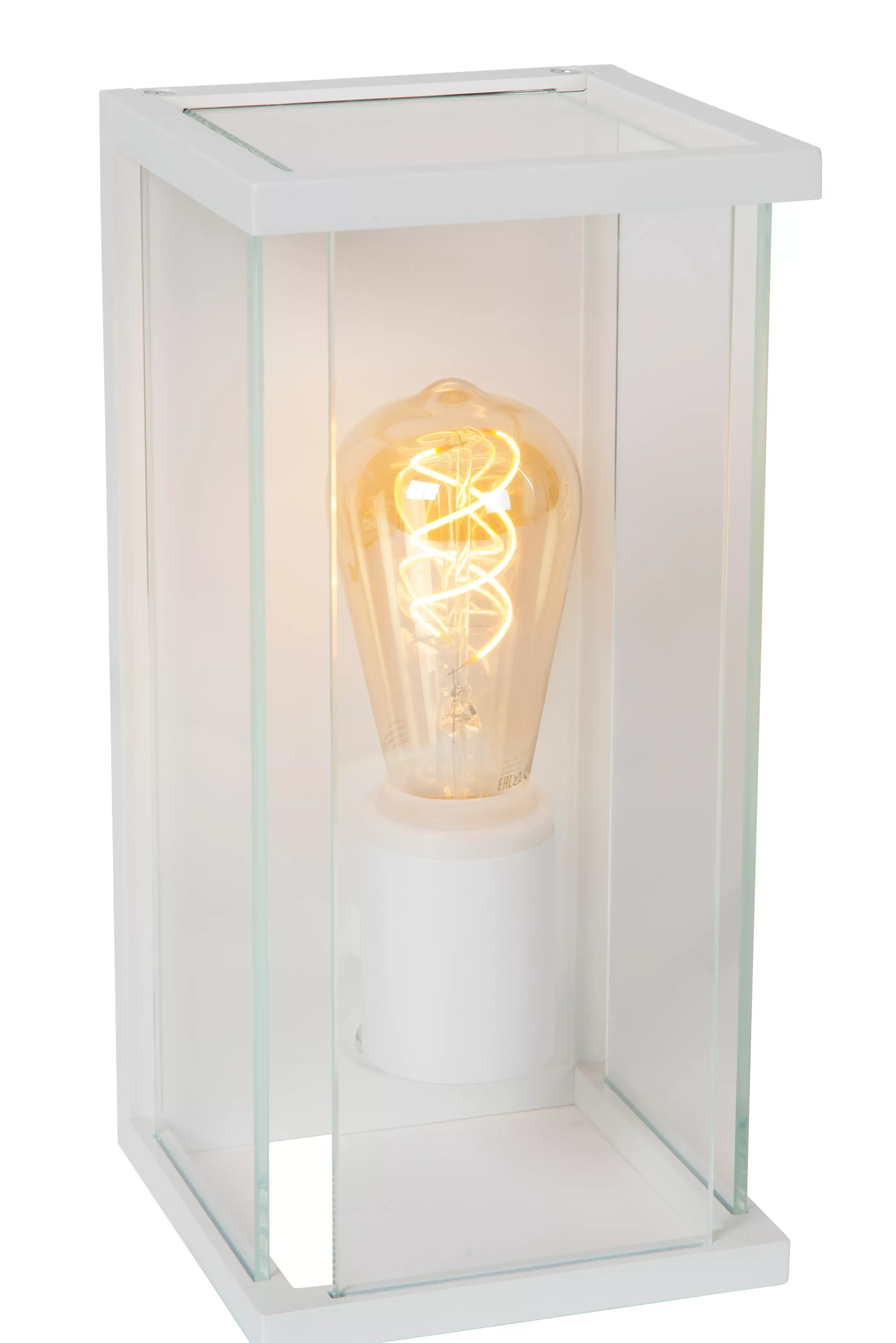 Hot CLAIRE - Wandlamp Binnen/Buiten - 1xE27 - IP54 - Beweging & dag/nacht sensor - Wit Wandverlichting Buiten