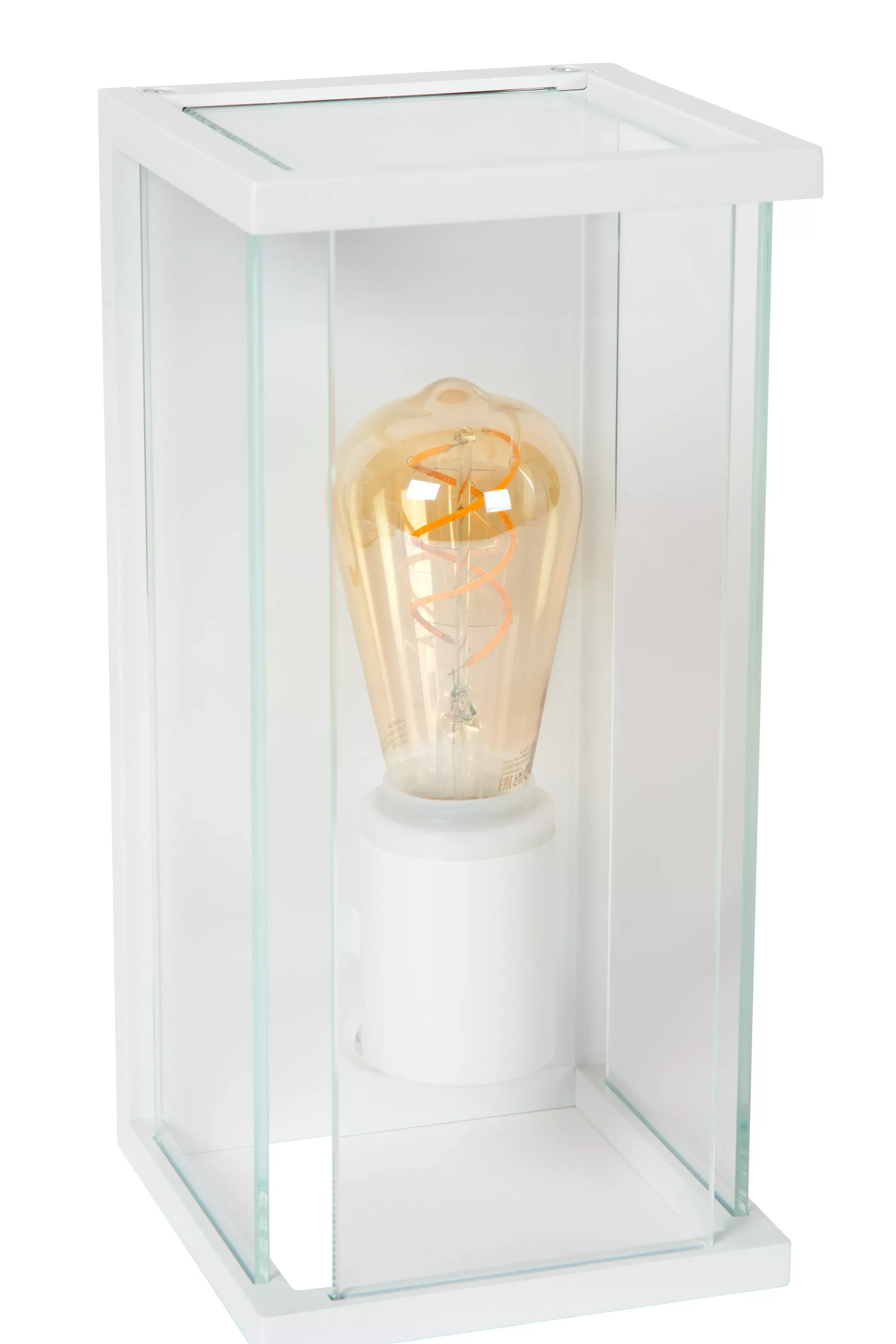 Hot CLAIRE - Wandlamp Binnen/Buiten - 1xE27 - IP54 - Beweging & dag/nacht sensor - Wit Wandverlichting Buiten