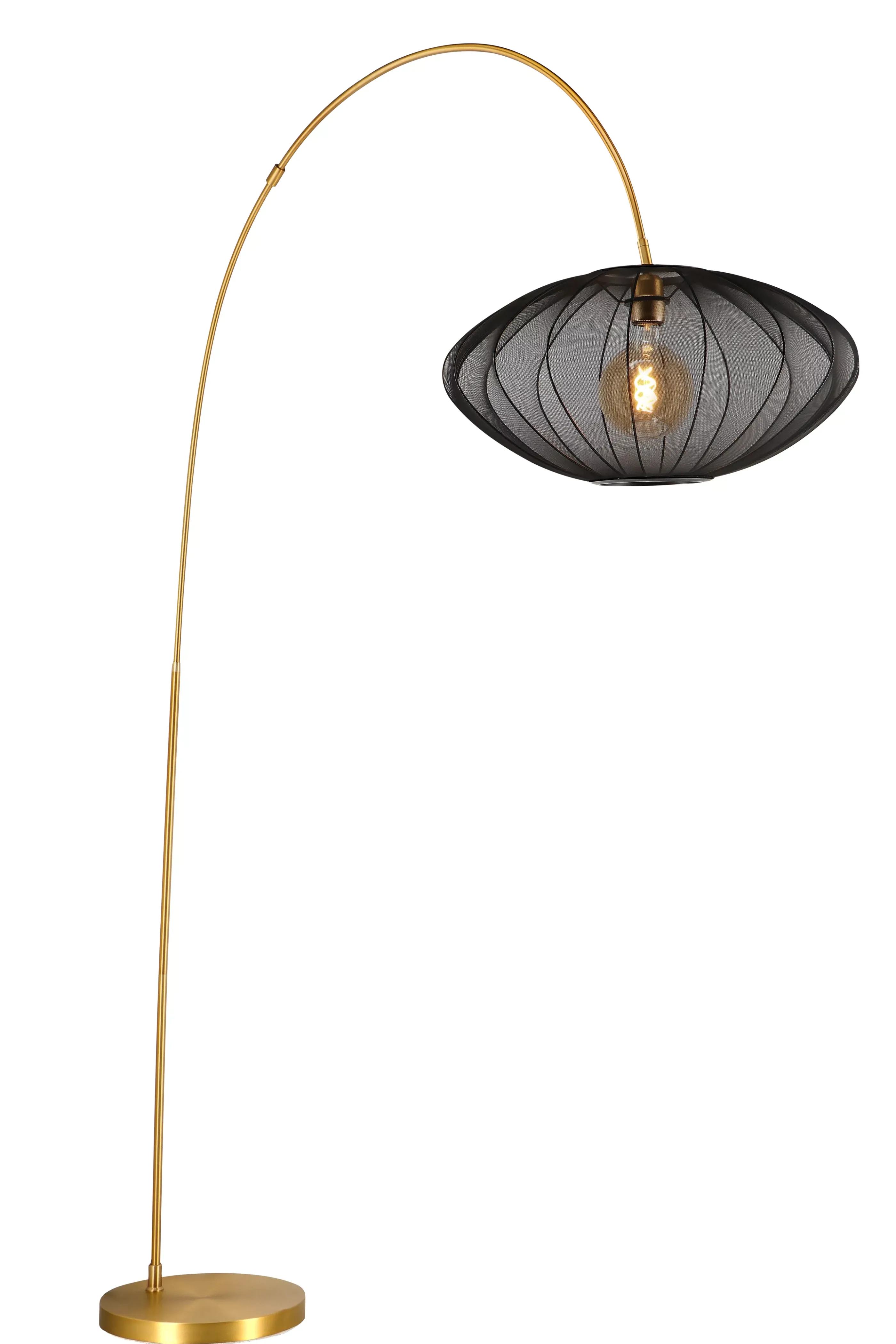 Online CORINA - Booglamp - 1xE27 - Zwart Staande Lampen