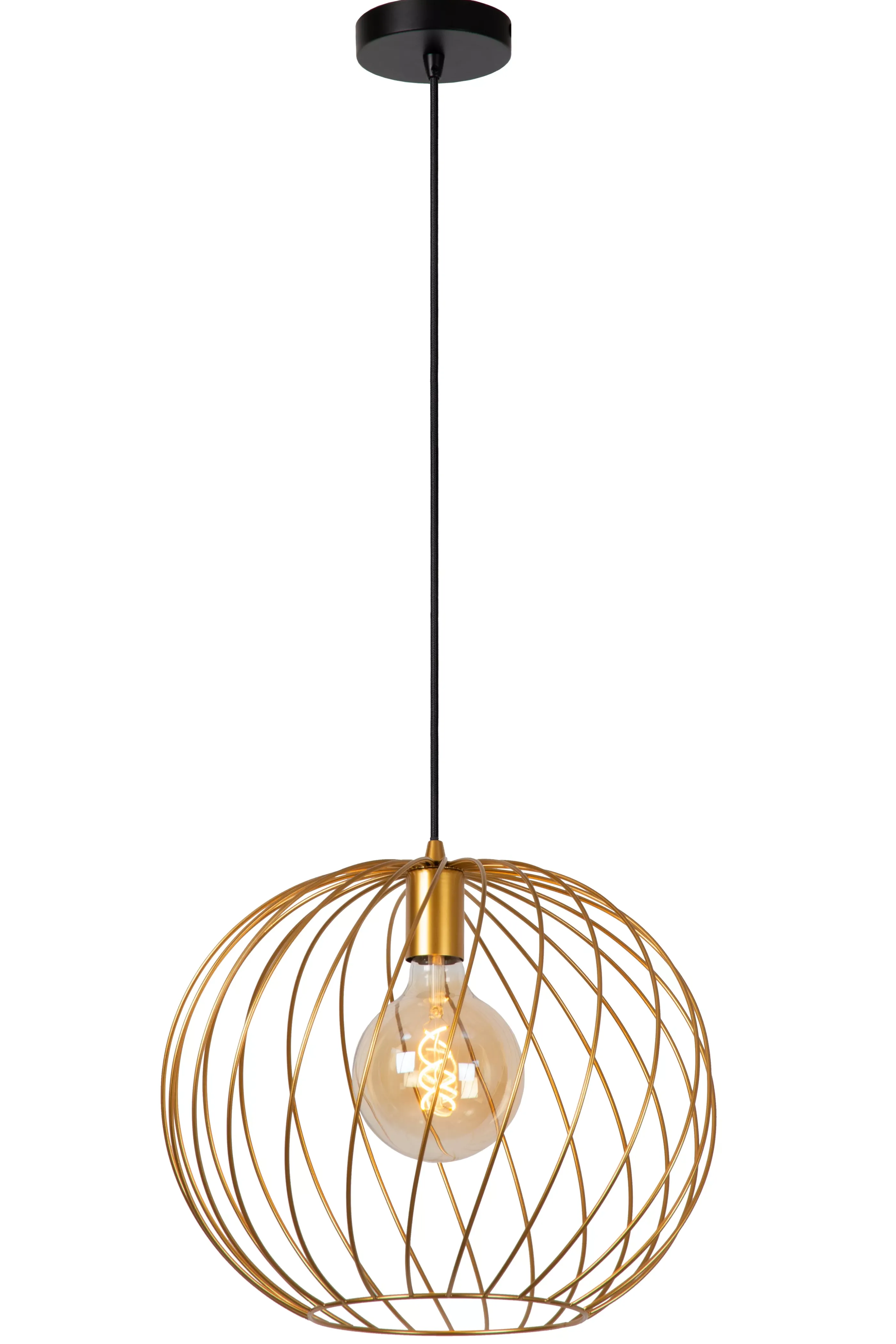 Store DANZA - Hanglamp - Ø 40 cm - 1xE27 - Mat Goud / Messing Hanglampen