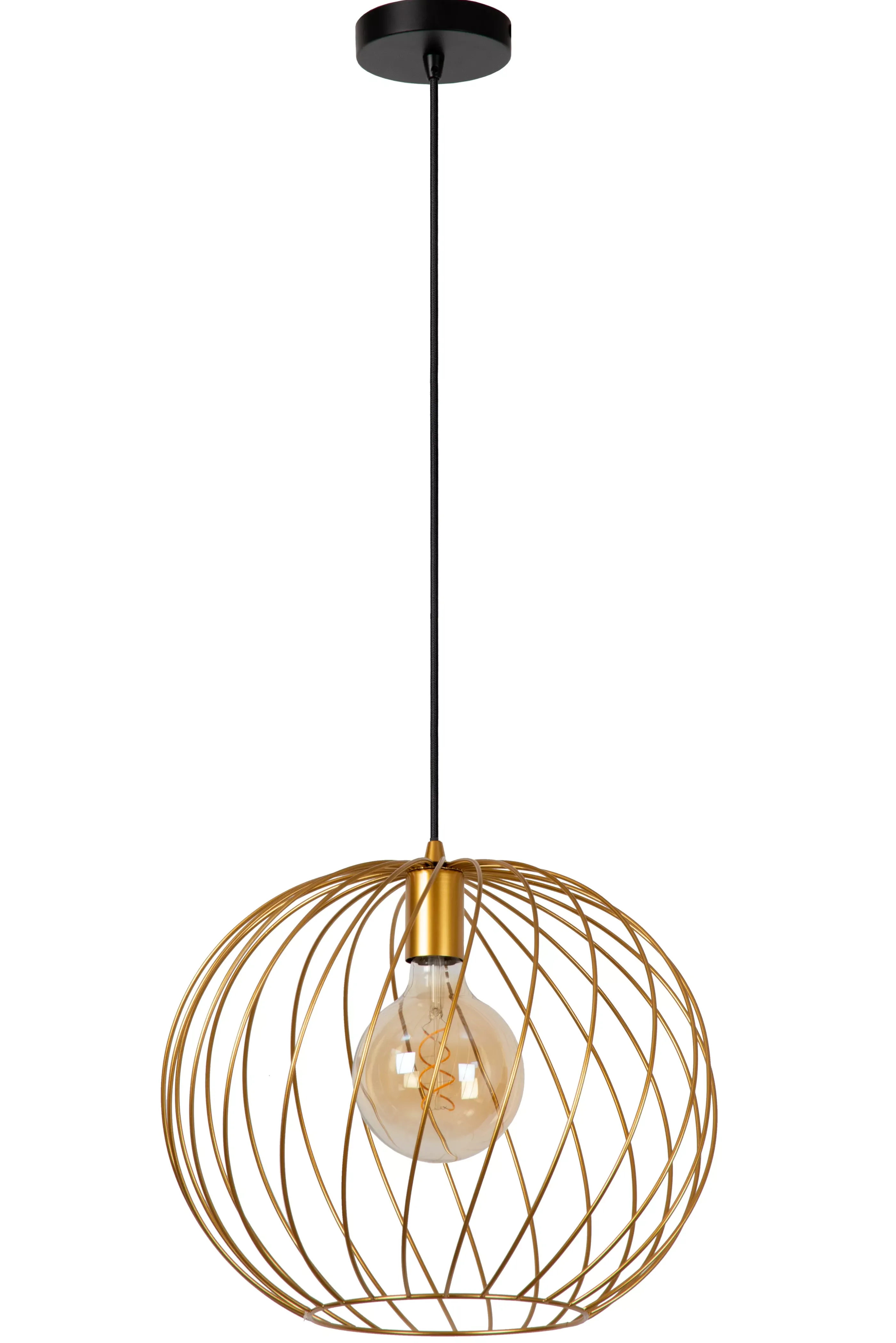 Store DANZA - Hanglamp - Ø 40 cm - 1xE27 - Mat Goud / Messing Hanglampen