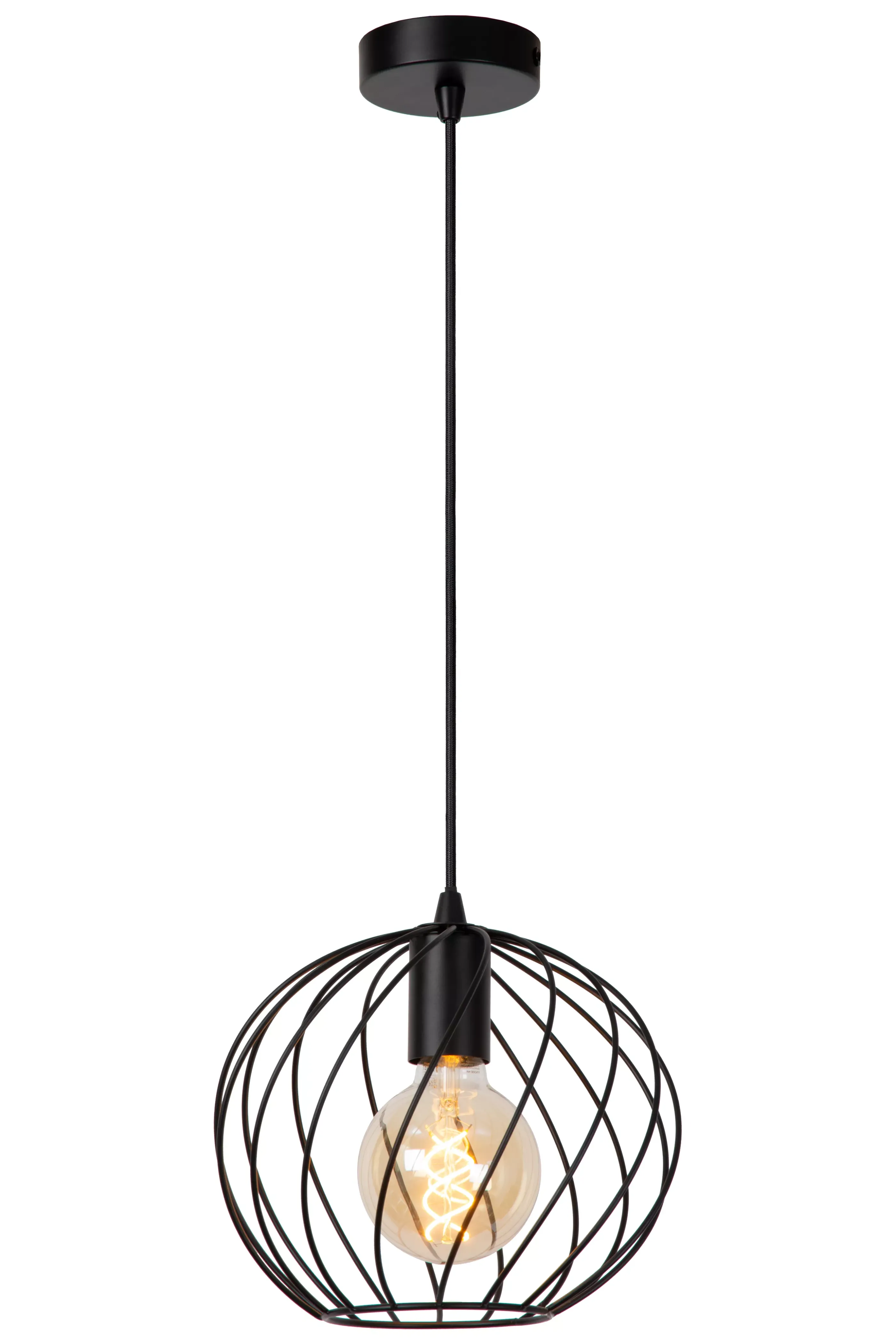 Store DANZA - Hanglamp - Ø 25 cm - 1xE27 - Zwart Hanglampen