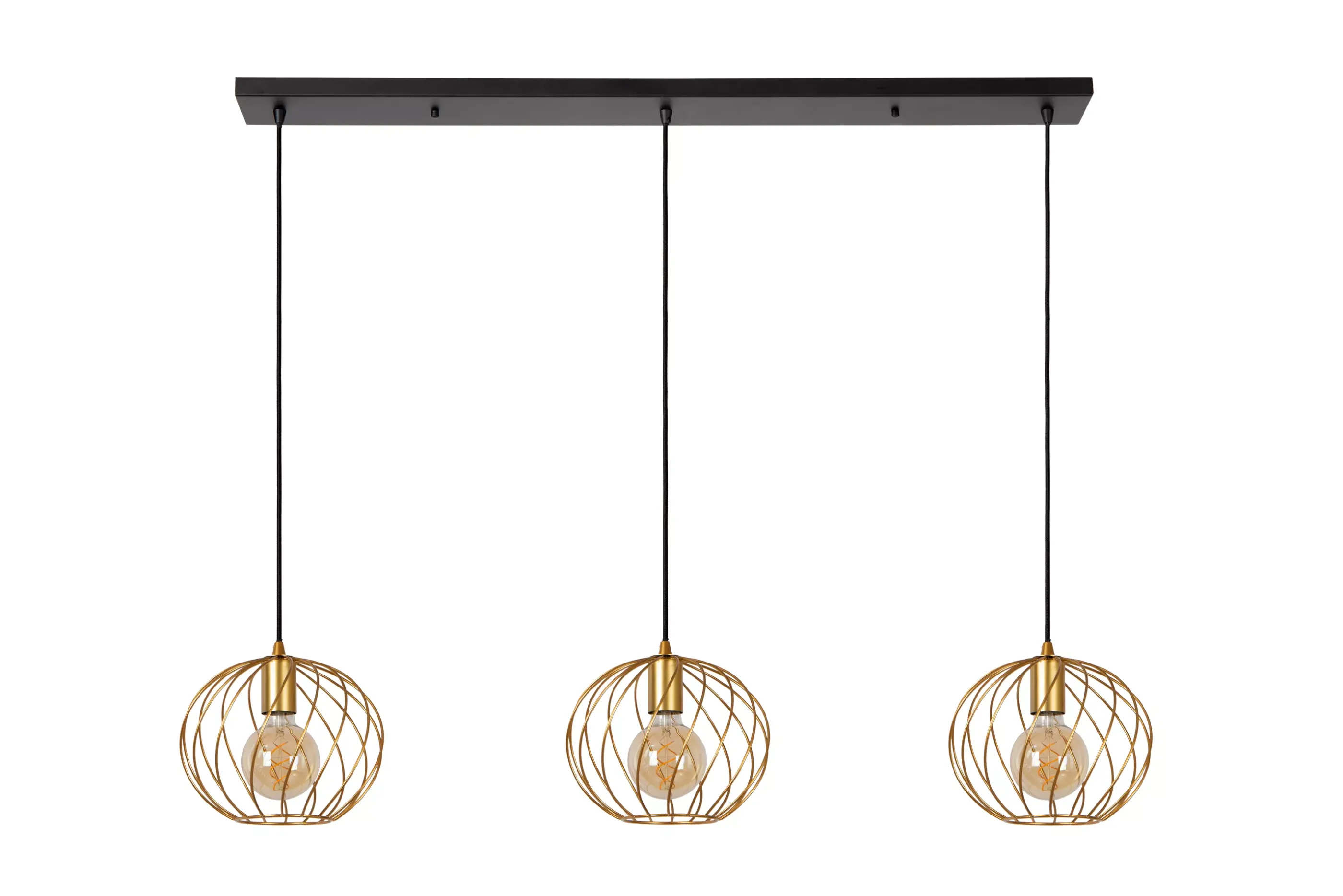 Fashion DANZA - Hanglamp - 3xE27 - Mat Goud / Messing Hanglampen