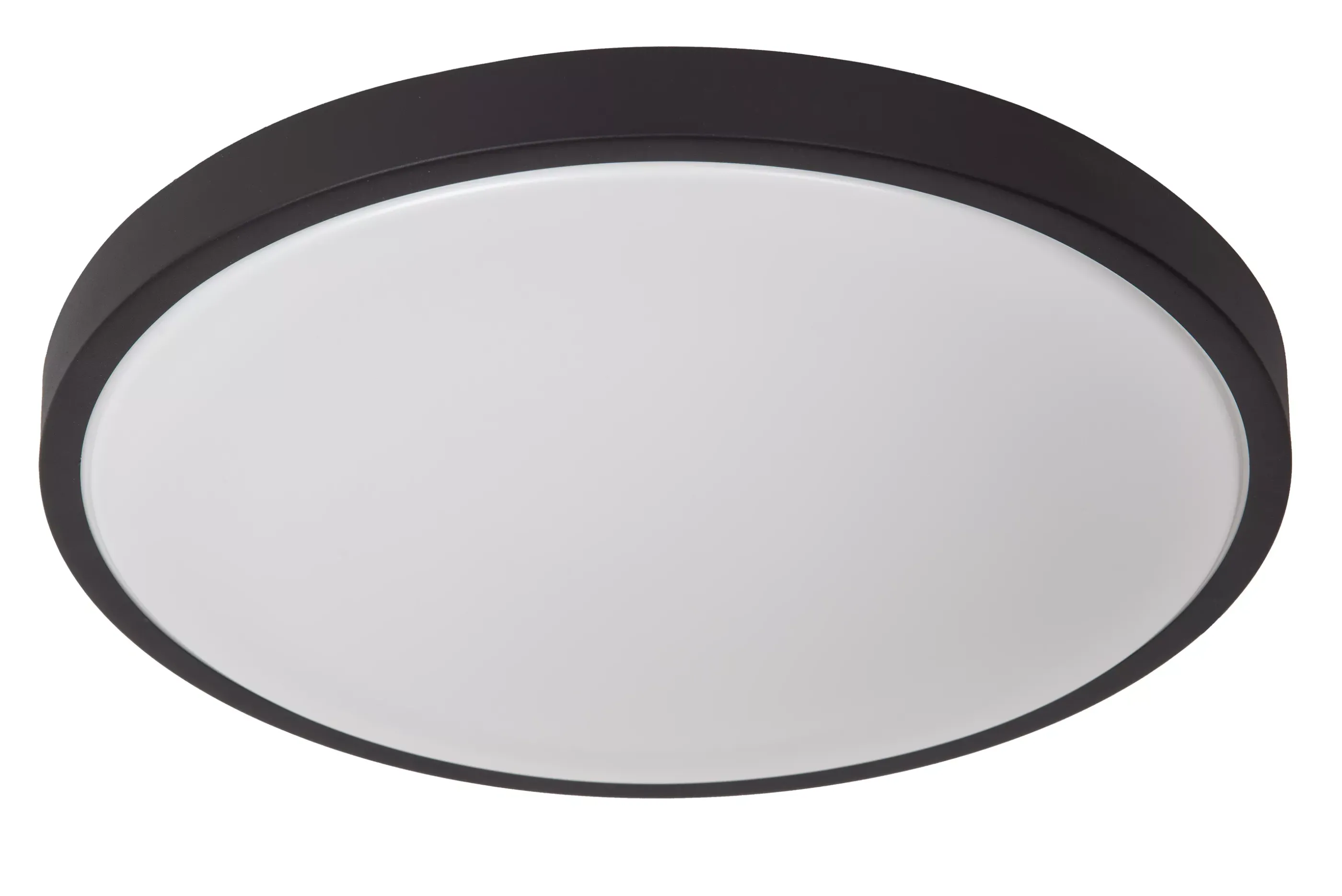 Flash Sale DASHER - Plafonnière Badkamer - Ø 41 cm - LED - 1x24W 2700K - IP44 - Beweging & dag/nacht sensor - Zwart Plafondlampen