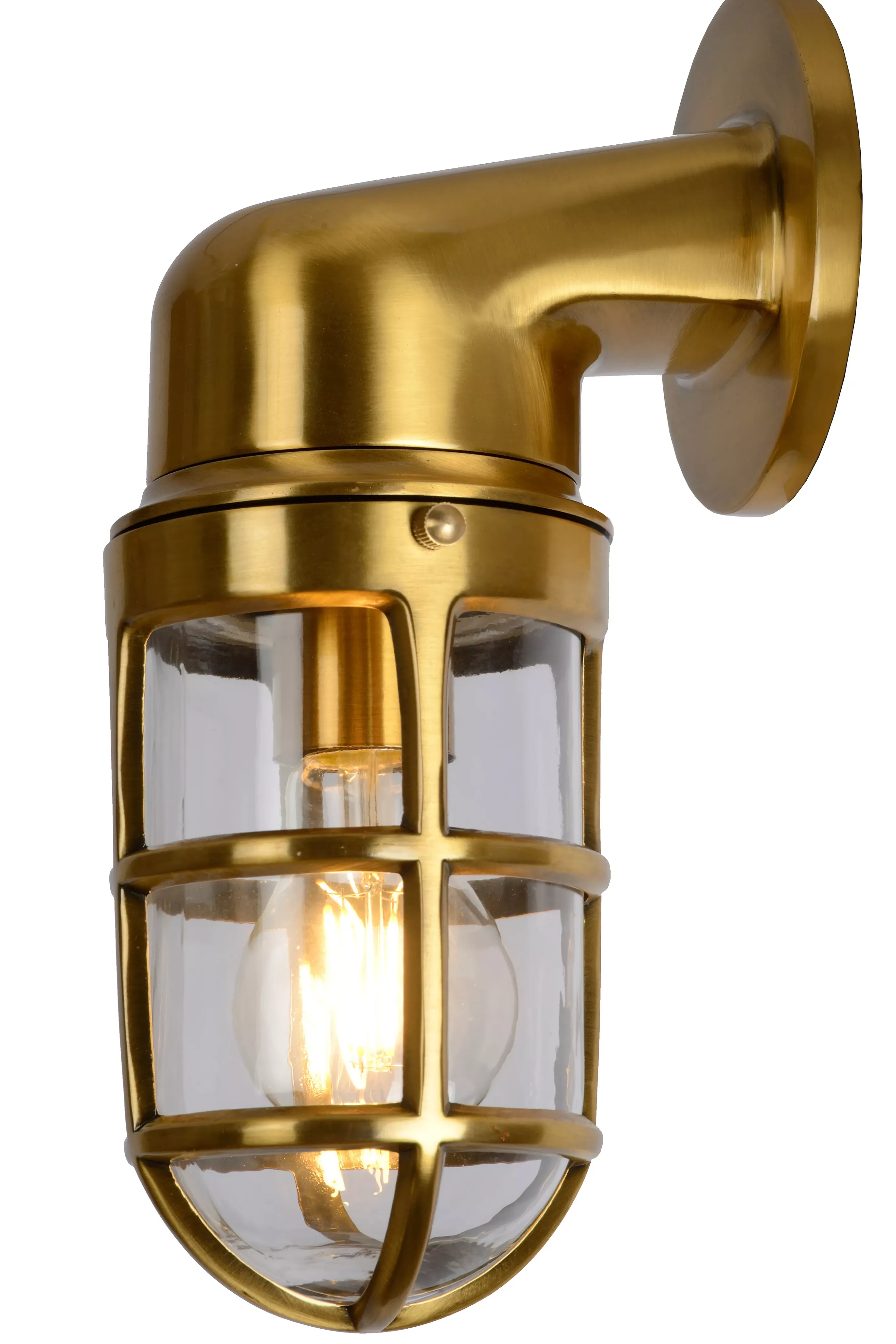 Cheap DUDLEY - Wandlamp Binnen/Buiten - 1xE27 - IP44 - Mat Goud / Messing Wandverlichting Buiten