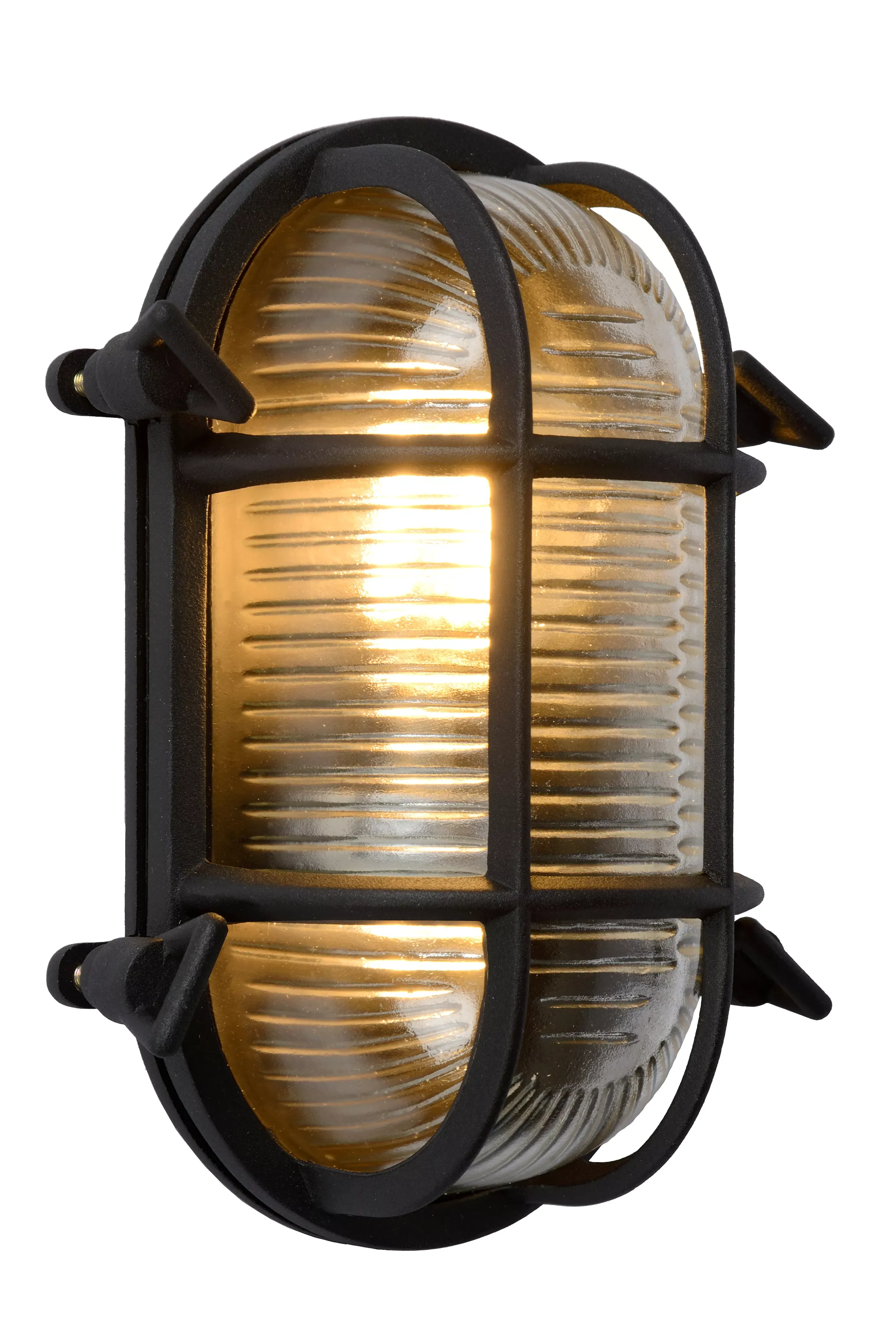 Clearance DUDLEY - Wandlamp Binnen/Buiten - 1xE27 - IP65 - Zwart Wandverlichting Buiten