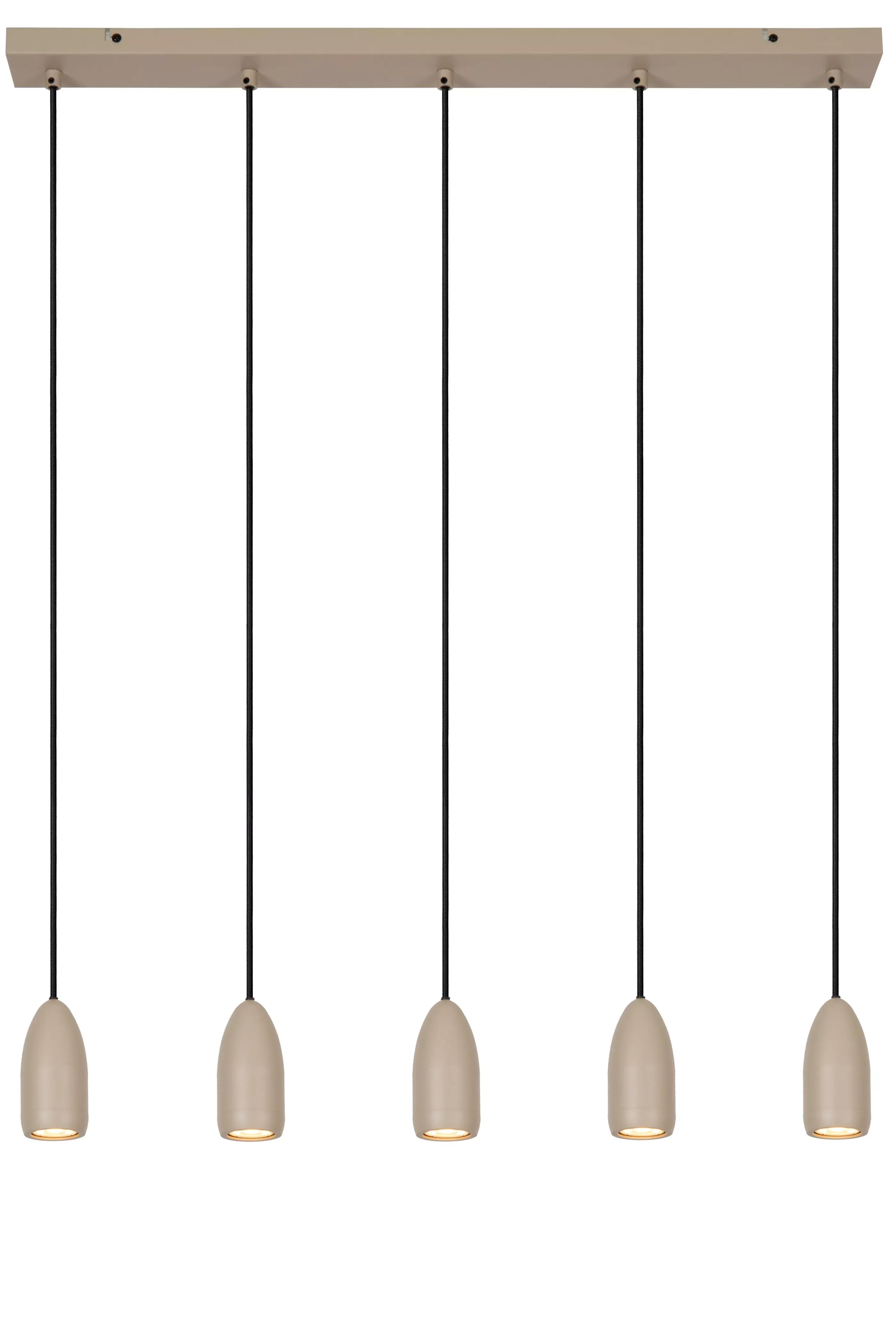 New EVORA - Hanglamp - Ø 10 cm - 5xGU10 - Taupe Hanglampen