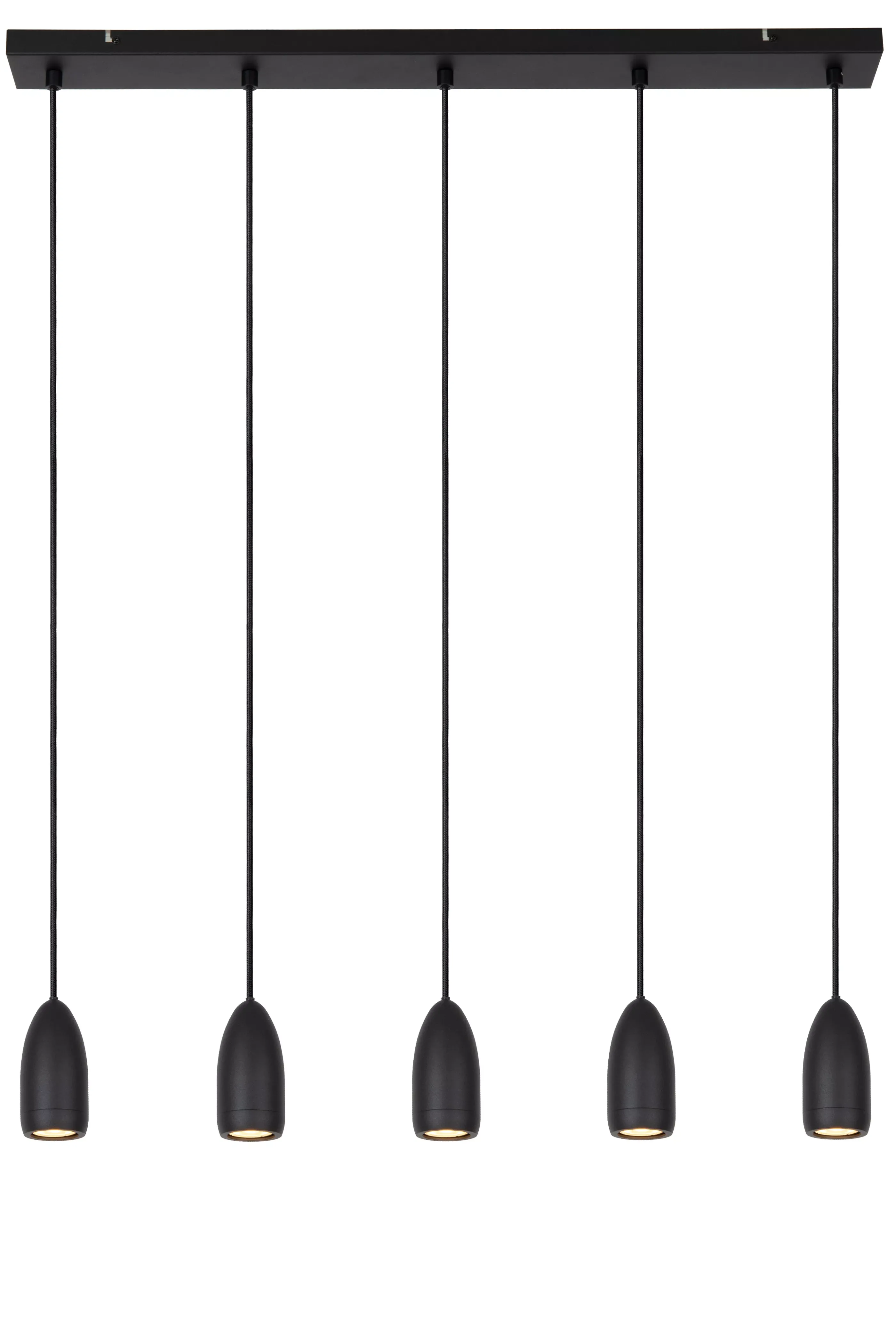 Store EVORA - Hanglamp - Ø 10 cm - 5xGU10 - Zwart Hanglampen
