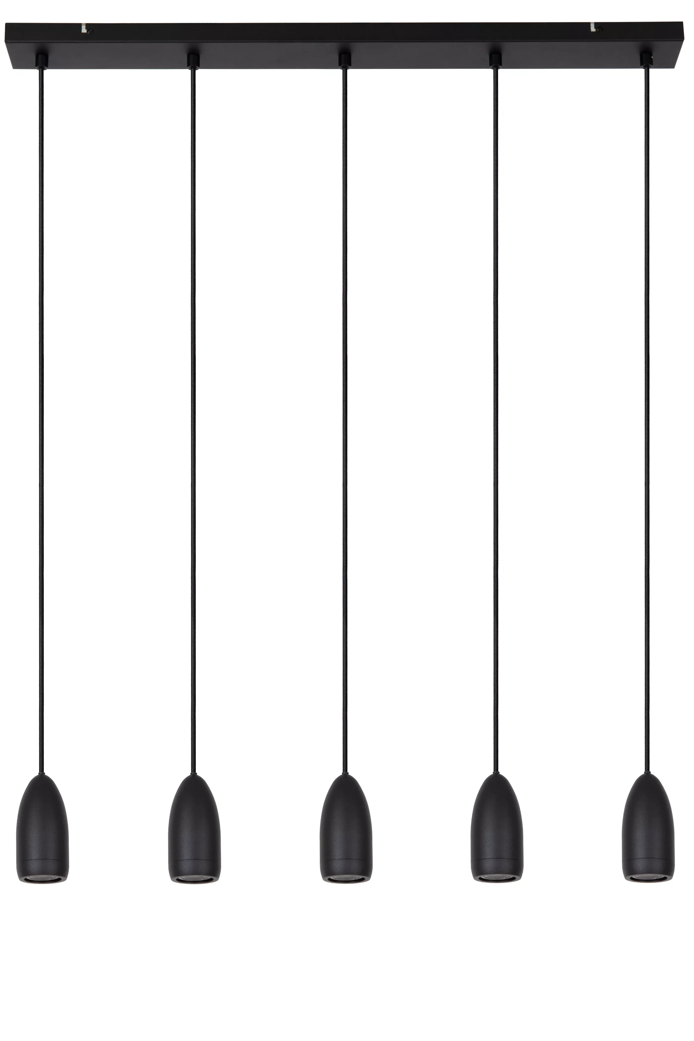 Store EVORA - Hanglamp - Ø 10 cm - 5xGU10 - Zwart Hanglampen