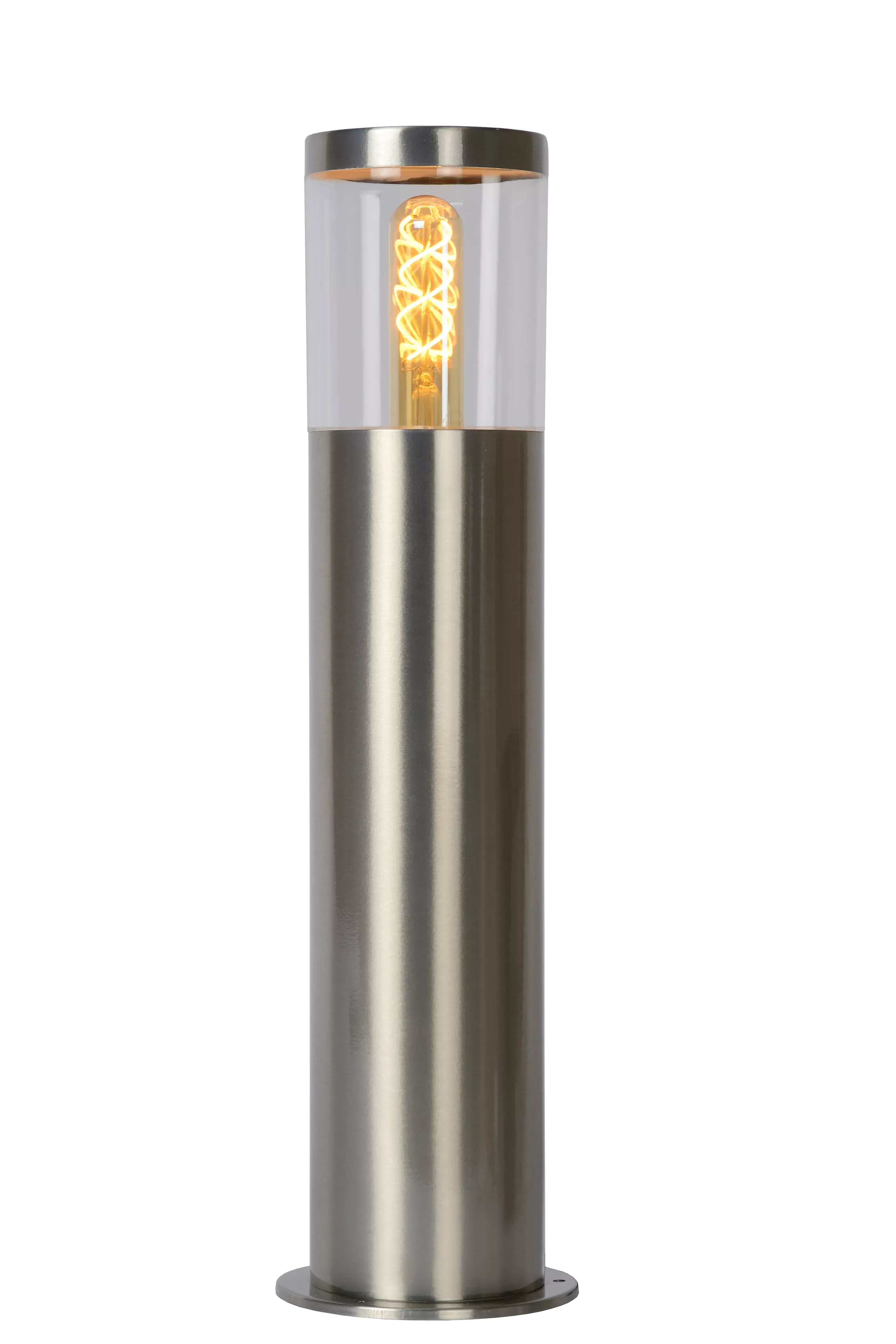 Discount FEDOR - Sokkellamp - 1xE27 - IP44 - Mat chroom Sokkellampen
