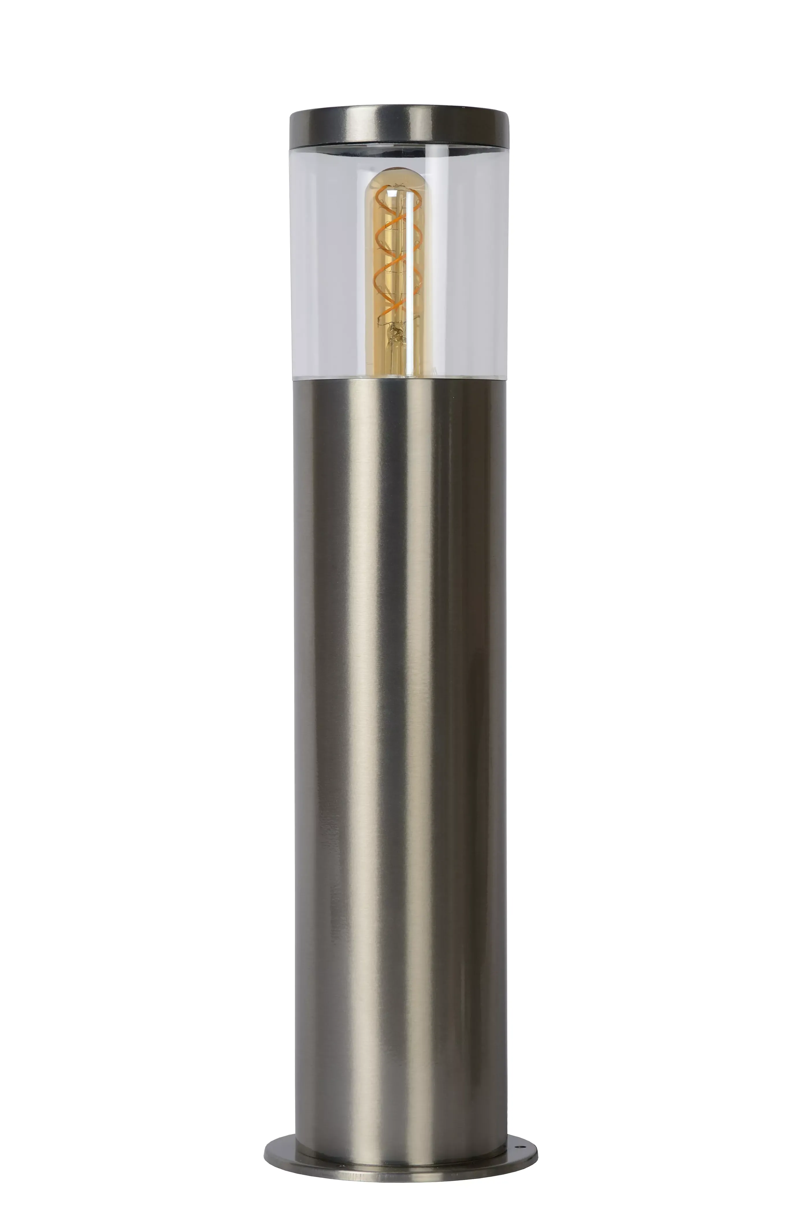 Discount FEDOR - Sokkellamp - 1xE27 - IP44 - Mat chroom Sokkellampen
