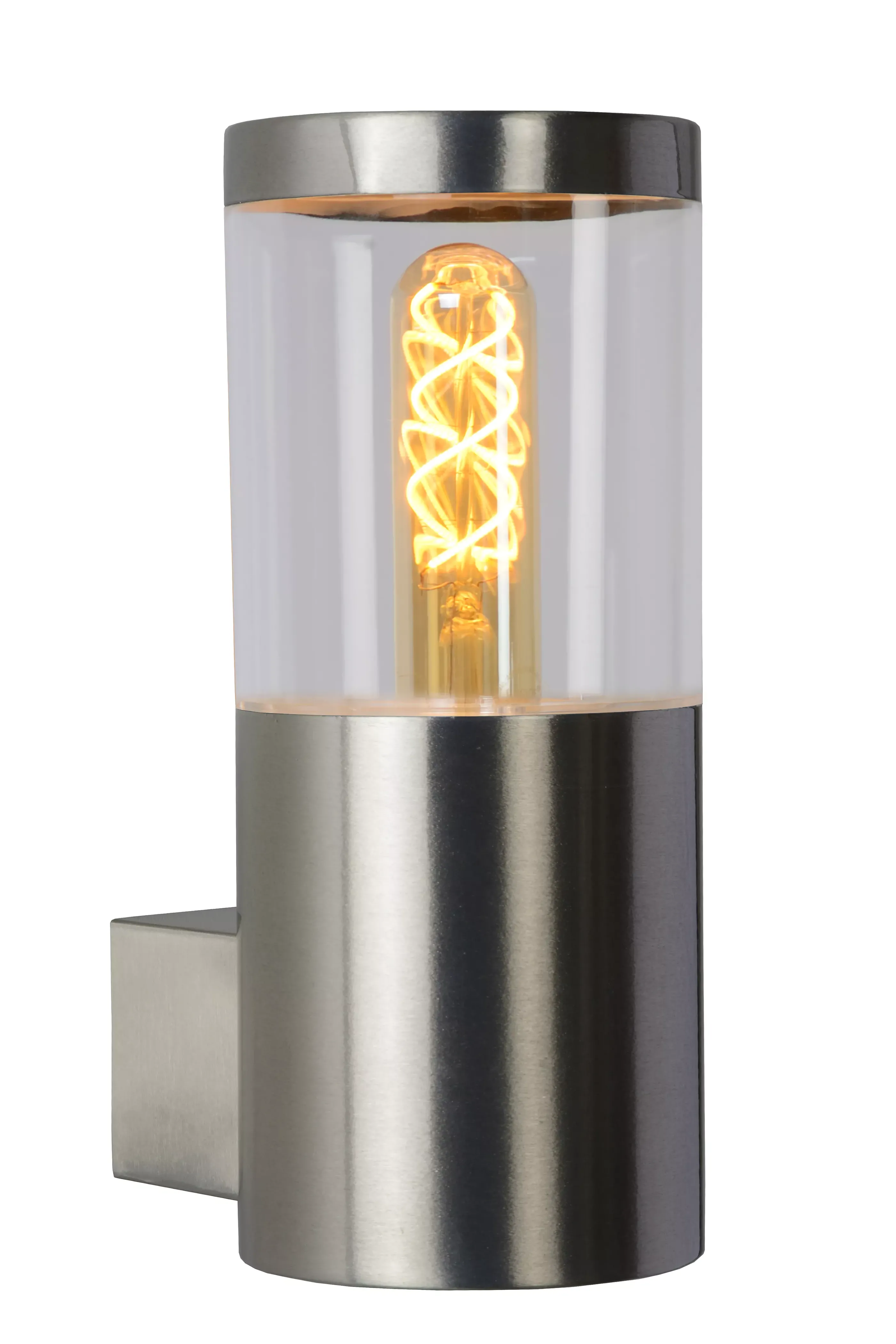 Fashion FEDOR - Wandlamp Binnen/Buiten - 1xE27 - IP44 - Mat chroom Wandverlichting Buiten