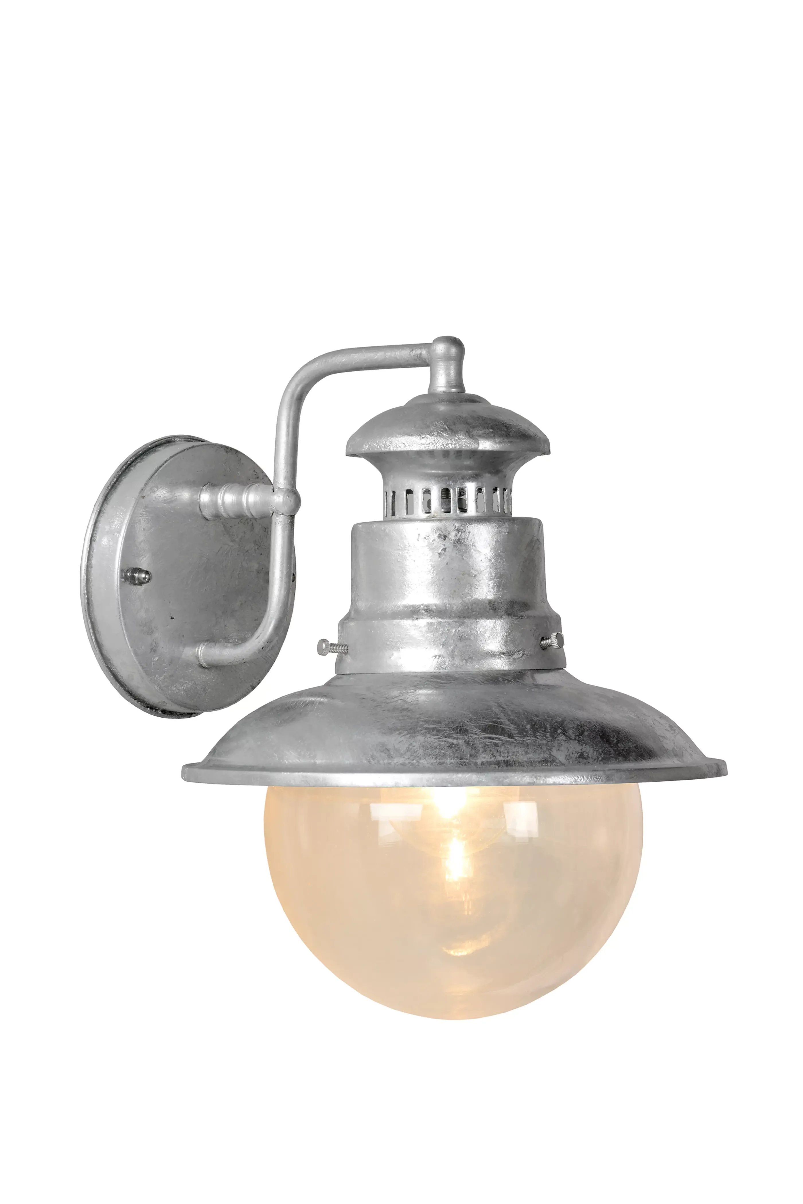Store FIGO - Wandlamp Binnen/Buiten - Ø 21,5 cm - 1xE27 - IP44 - Zink Wandverlichting Buiten