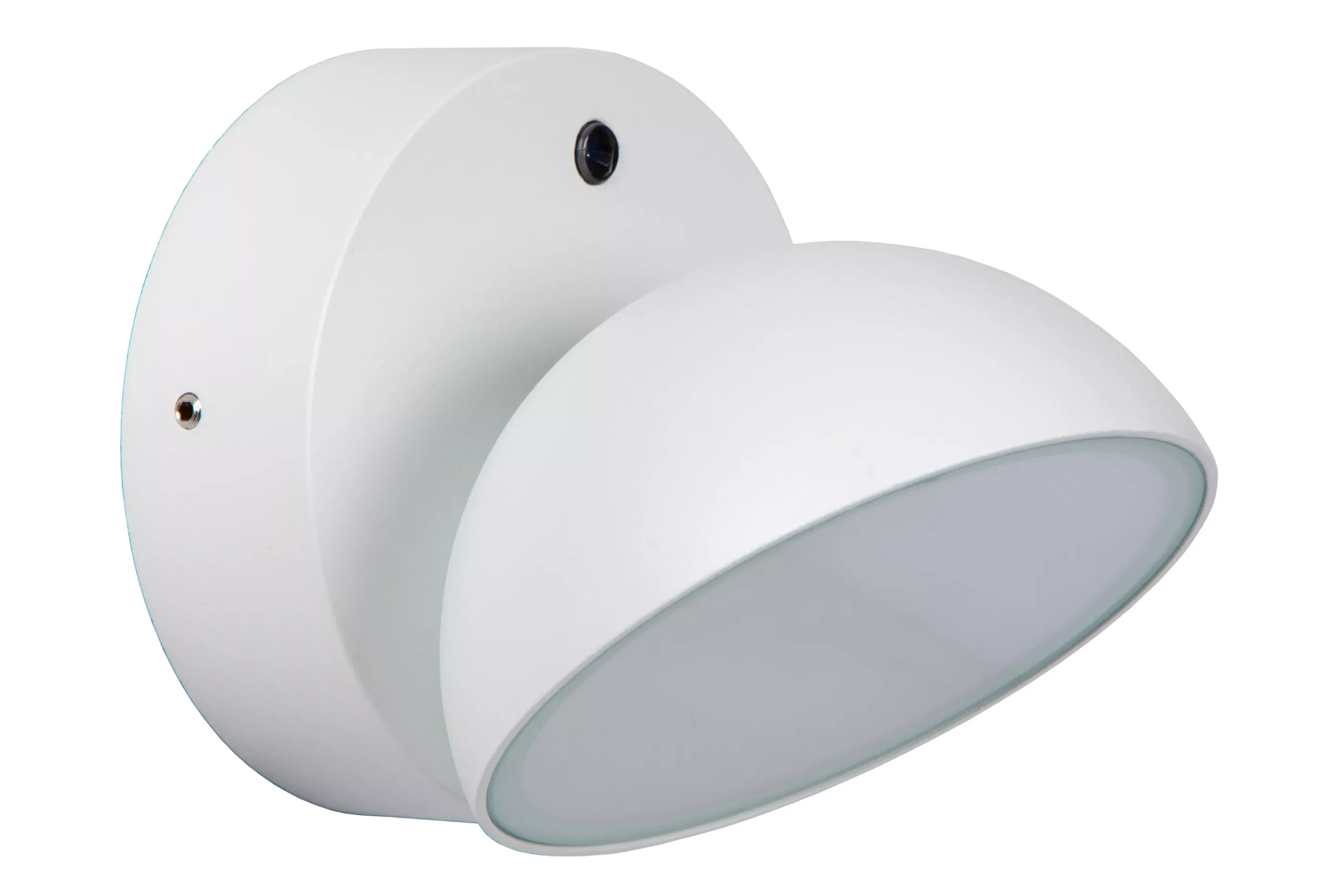 Hot FINN - Wandlamp Binnen/Buiten - LED - 1x12W 3000K - IP54 - Dag/nacht sensor - Wit Wandverlichting Buiten