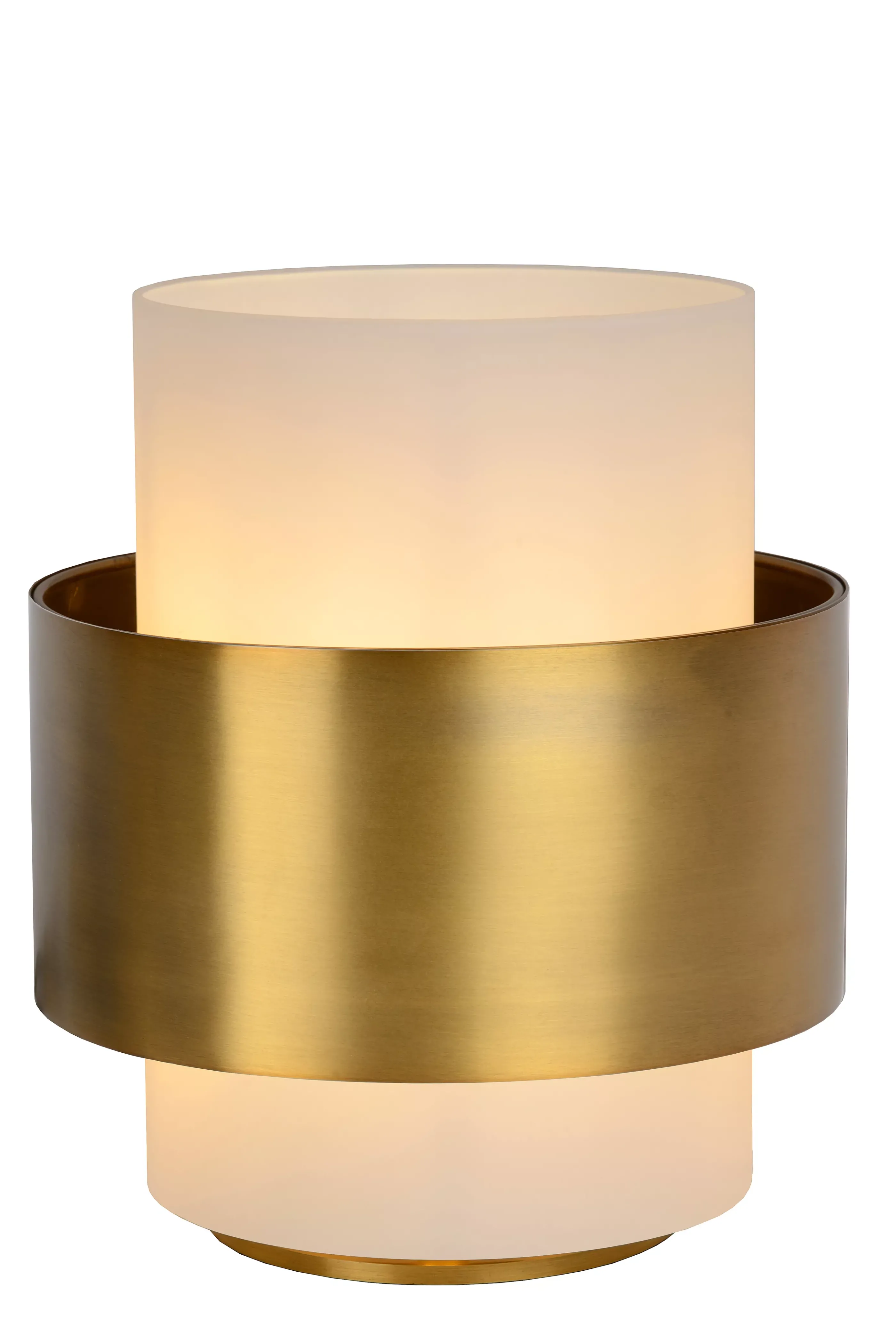 Online FIRMIN - Tafellamp - Ø 20 cm - 1xE27 - Mat Goud / Messing Tafellampen