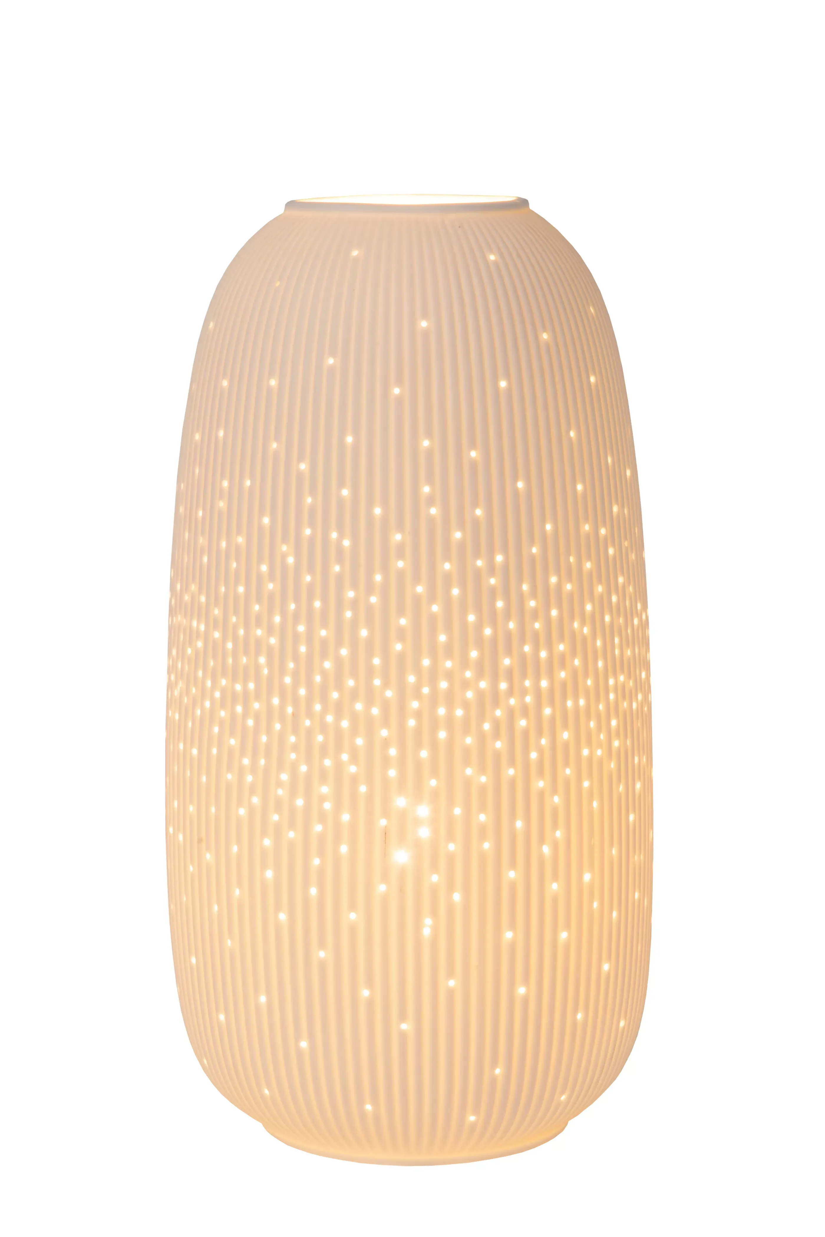 New FLORES - Tafellamp - Ø 17,5 cm - 1xE14 - Wit Tafellampen