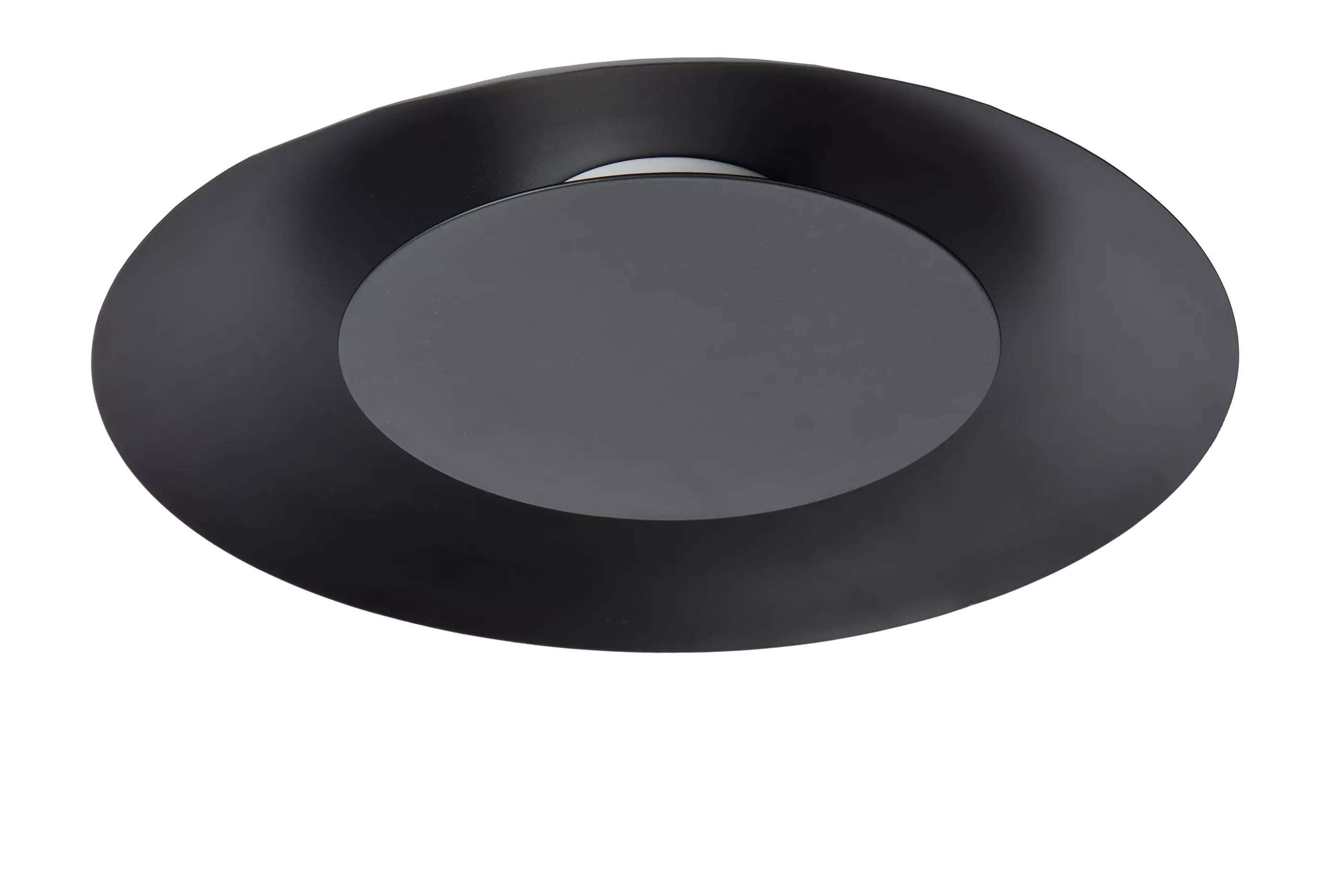 Store FOSKAL - Plafonnière - Ø 34,5 cm - LED - 1x12W 2700K - Zwart Plafondlampen