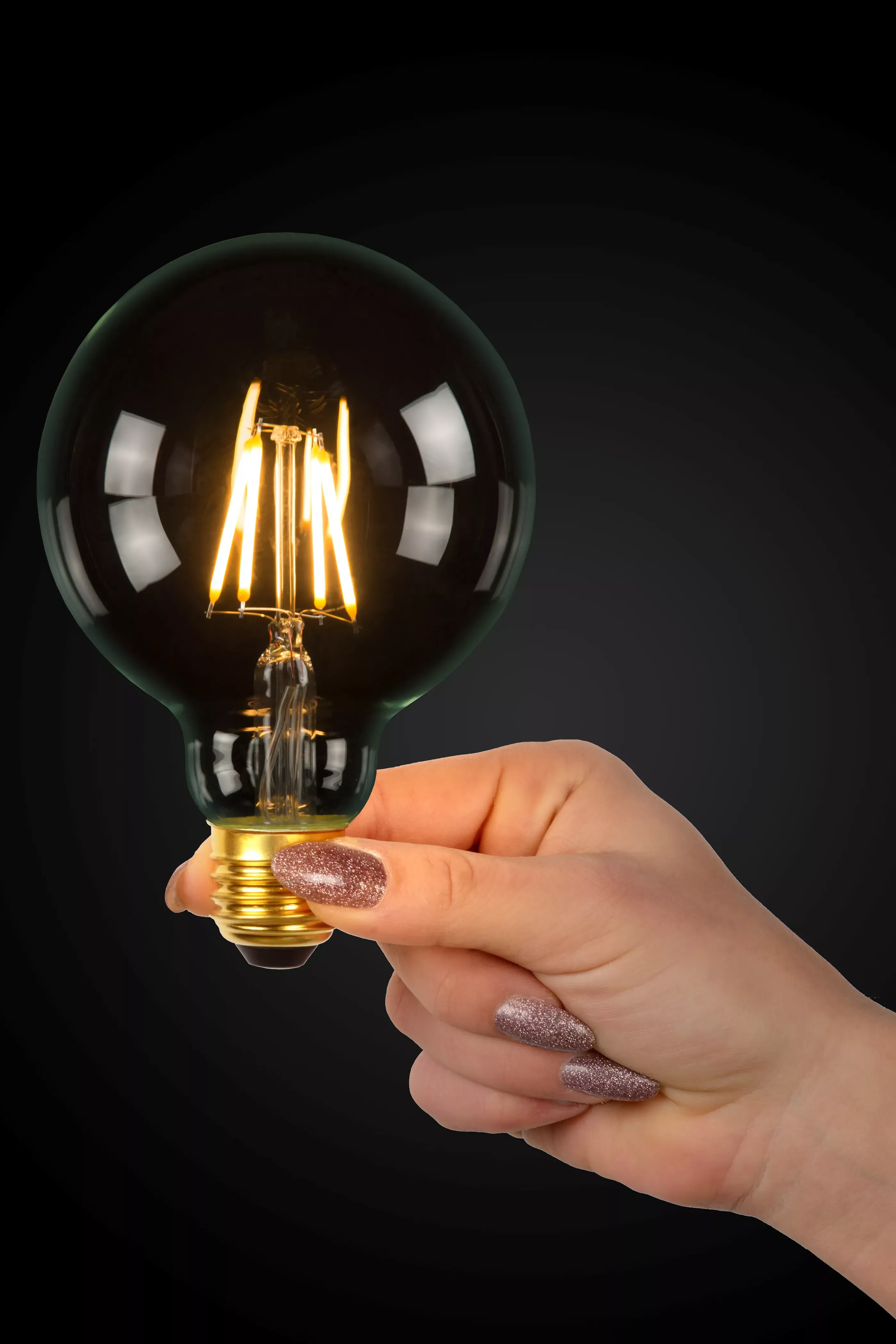Fashion G80 Class A - Filament lamp - Ø 8 cm - LED - E27 - 1x7W 2700K - Transparant Kooldraadlampen