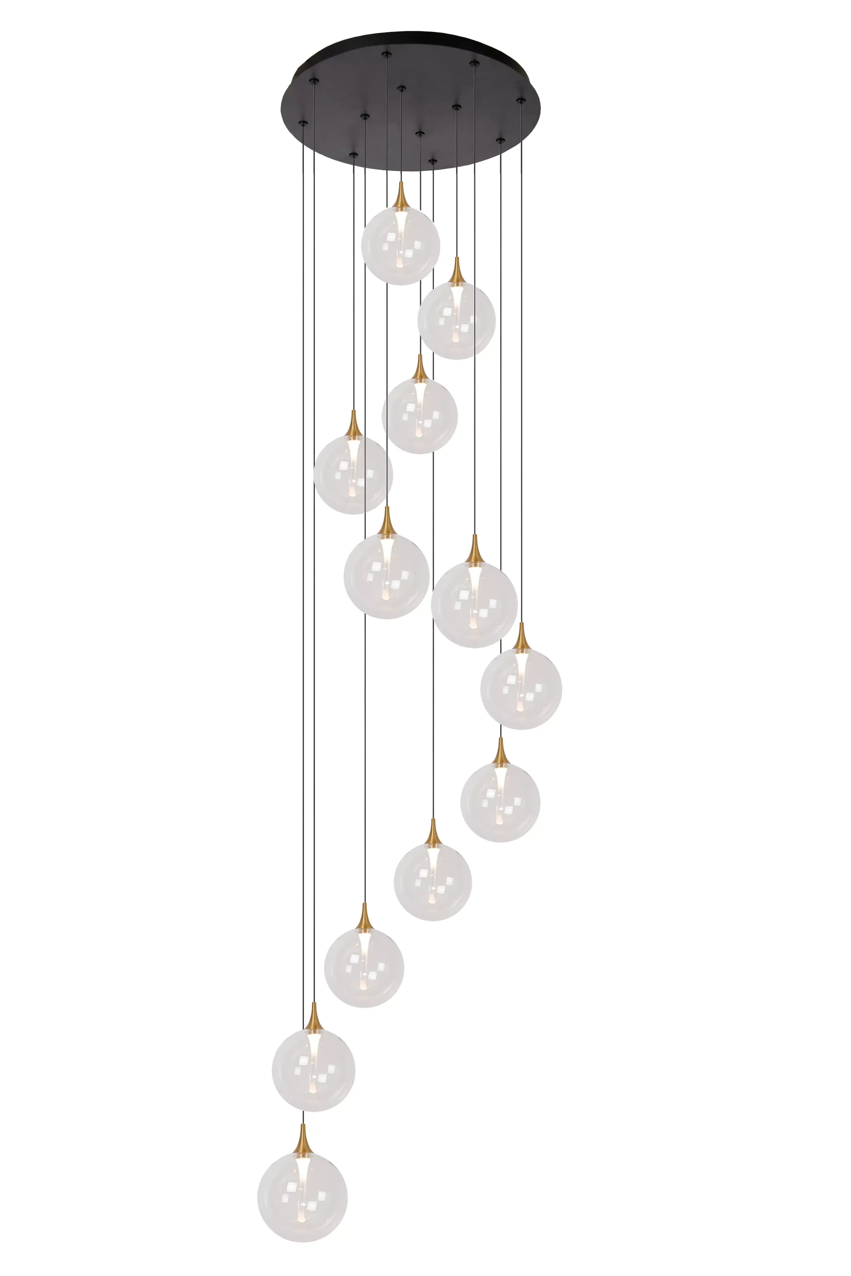 Online GISELA - Hanglamp - Ø 61 cm - LED Dimb. - 12x3,5W 2700K - Transparant Hanglampen