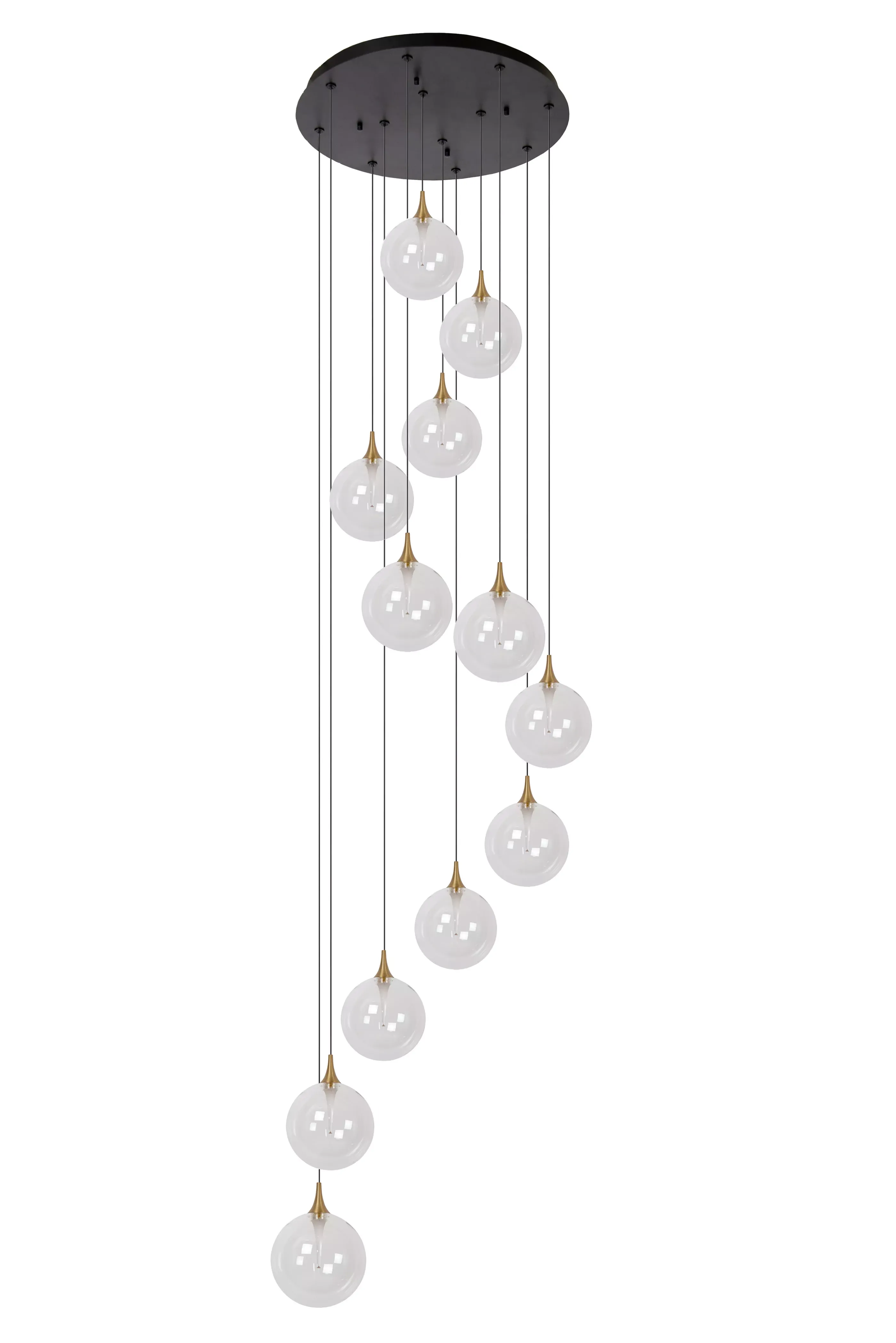 Online GISELA - Hanglamp - Ø 61 cm - LED Dimb. - 12x3,5W 2700K - Transparant Hanglampen
